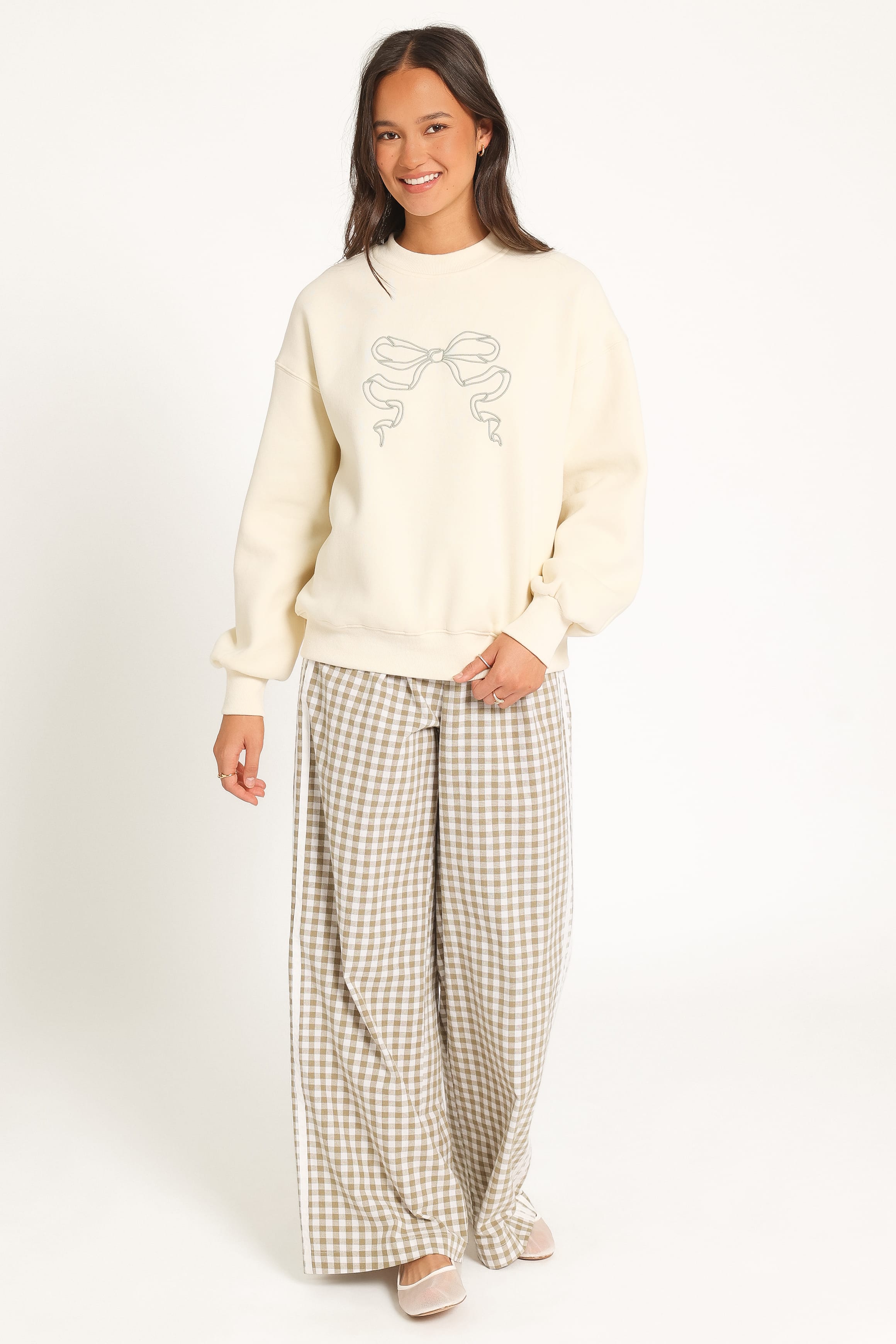 Bow Sweatshirt - Cream