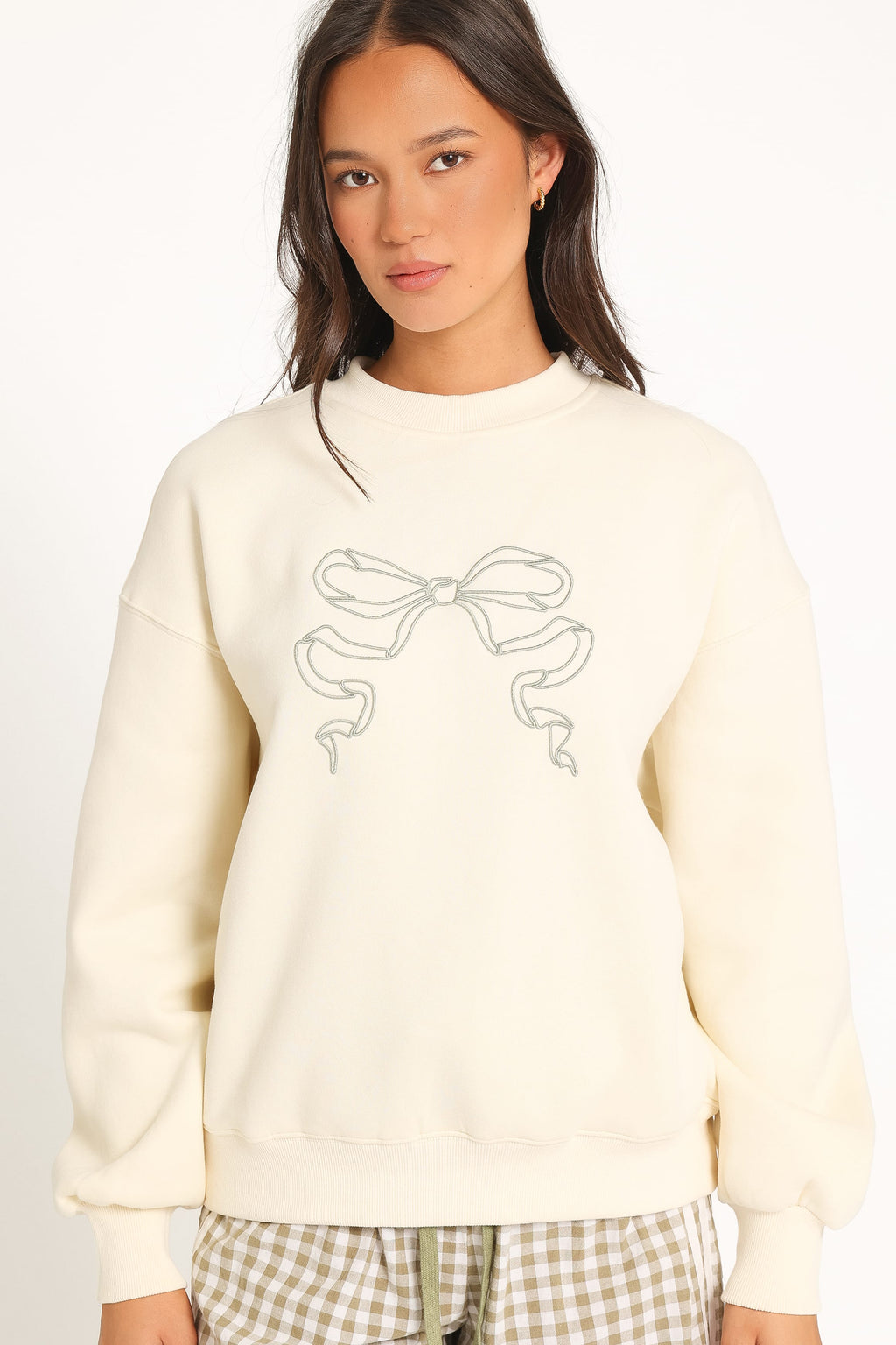 Bow Sweatshirt - Cream