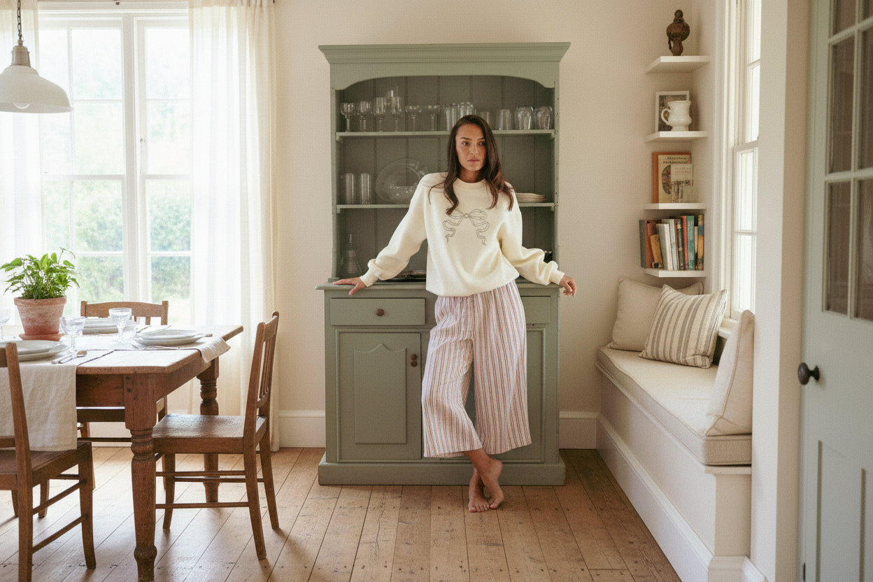 Bow Sweatshirt - Cream