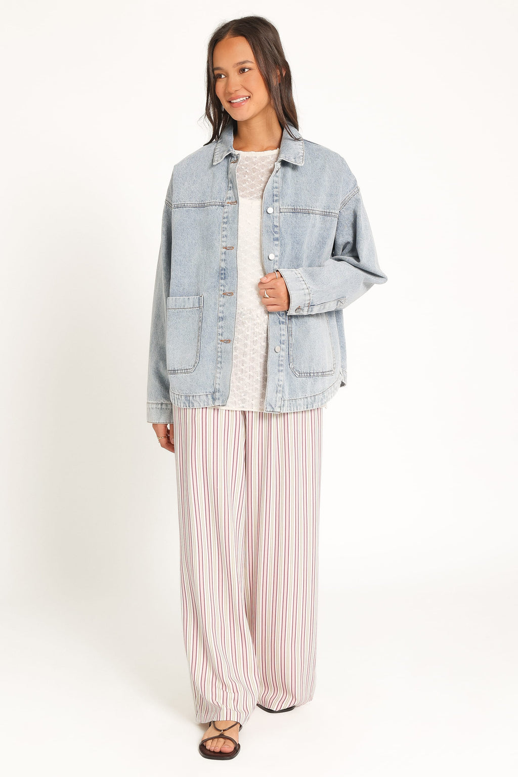 Jeansjacke – Vintage-Waschung in Blau