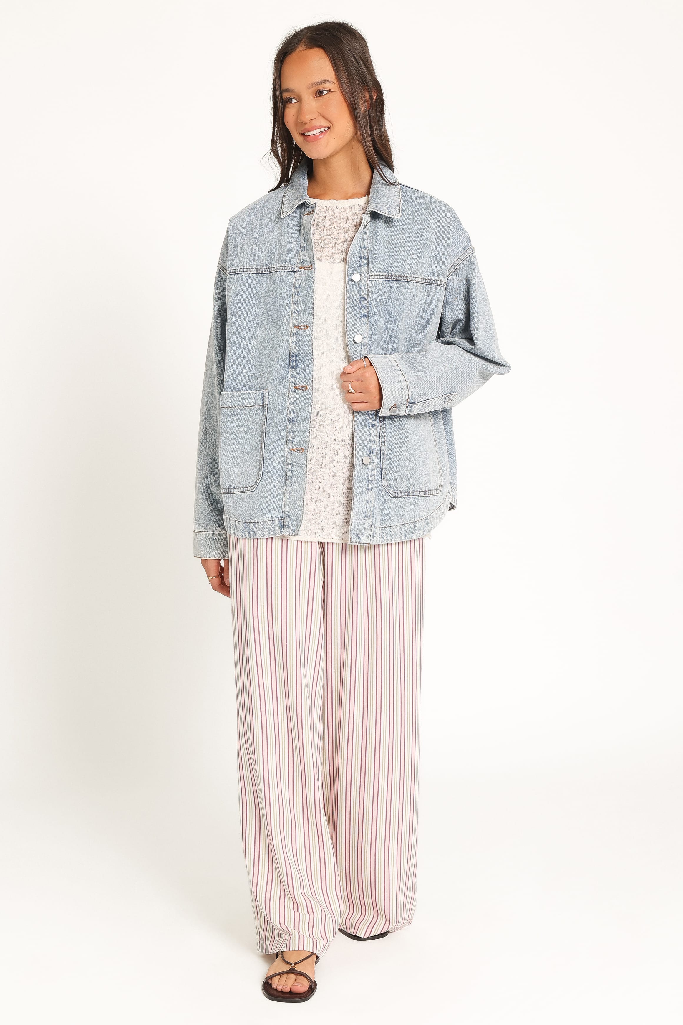 Jeansjacke – Vintage-Waschung in Blau
