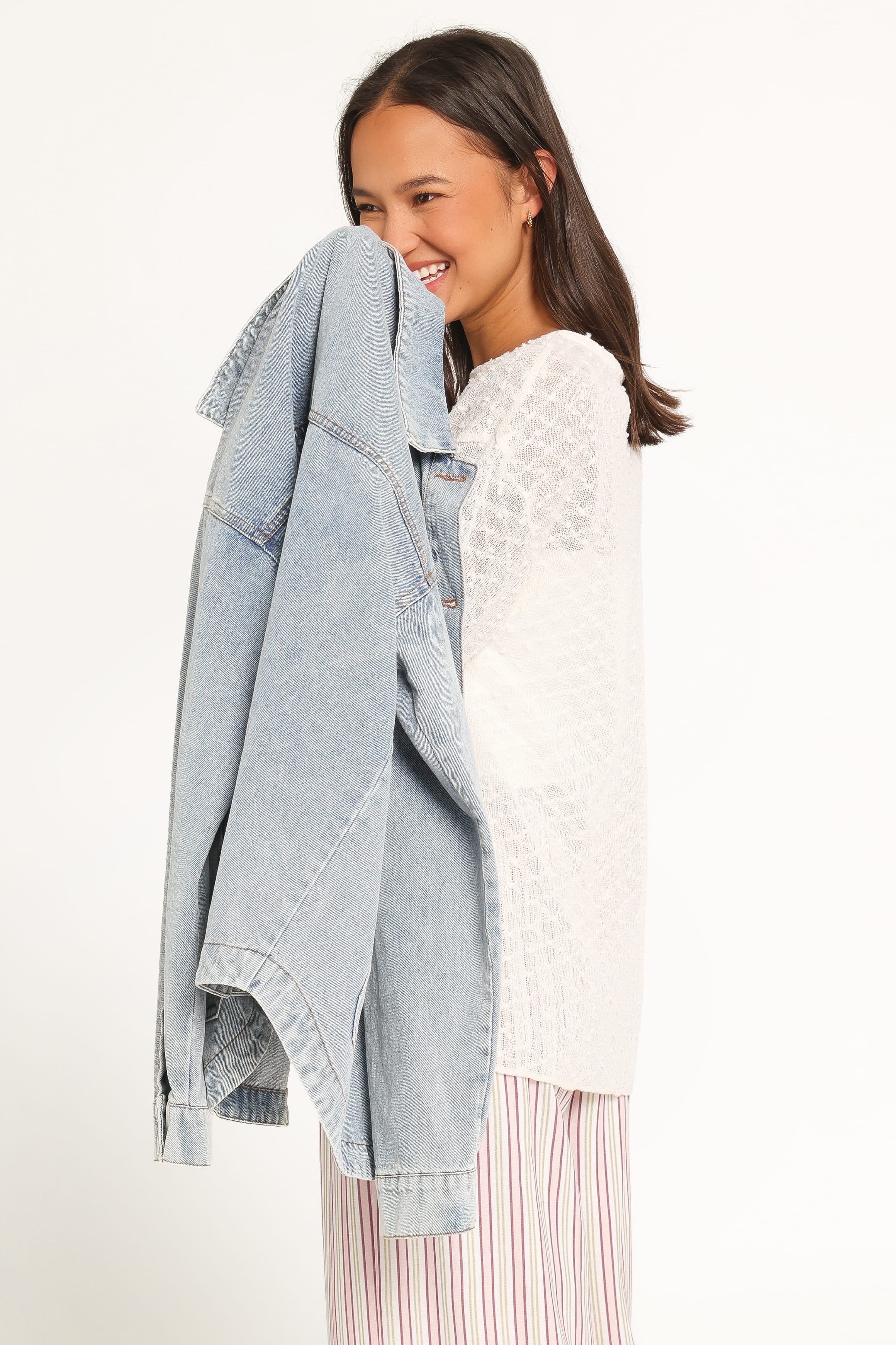 Jeansjacke – Vintage-Waschung in Blau