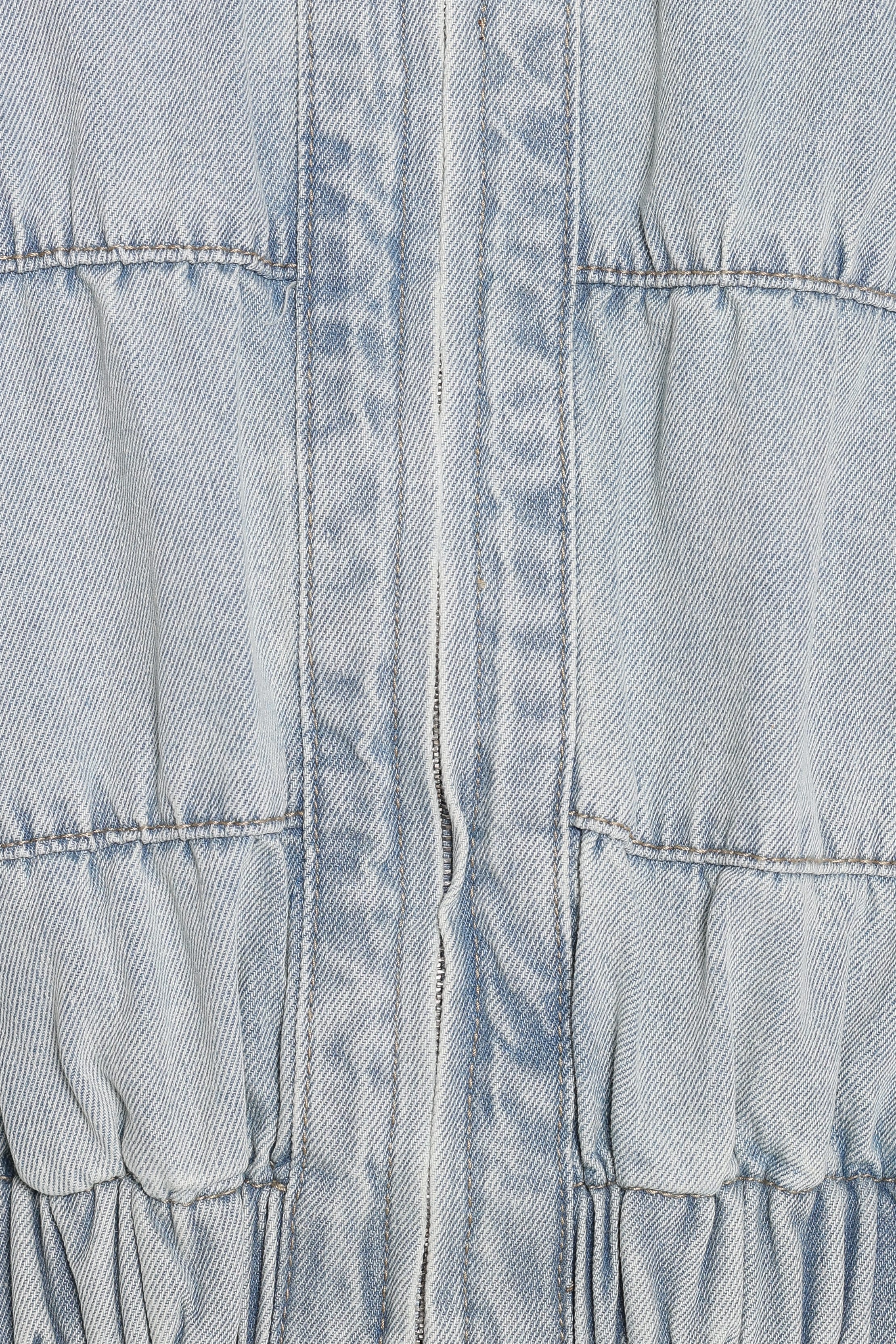 Denim Bomber Jacket - Light Blue Wash