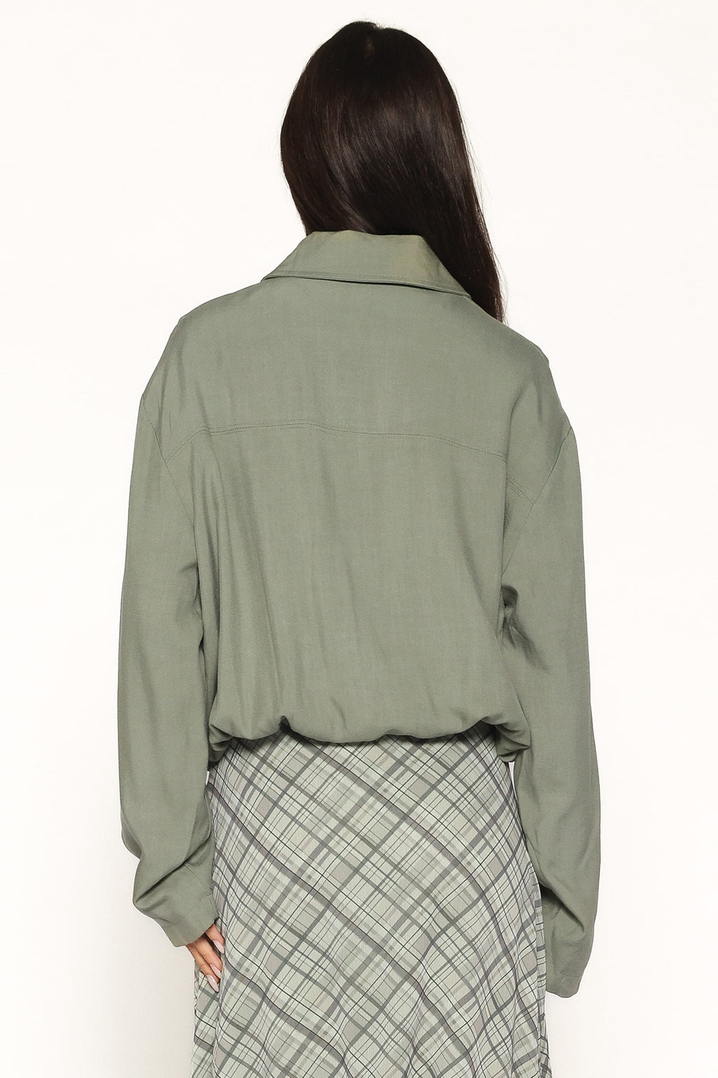 Bubble Hem Jacket - Green