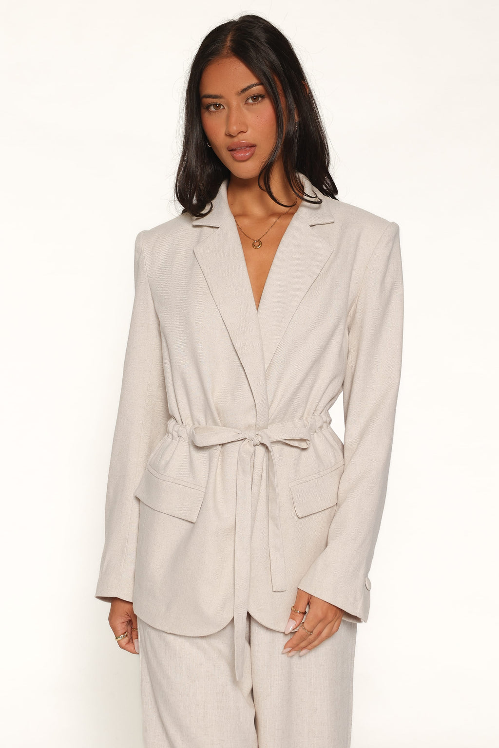 Fitted Blazer - Oatmeal
