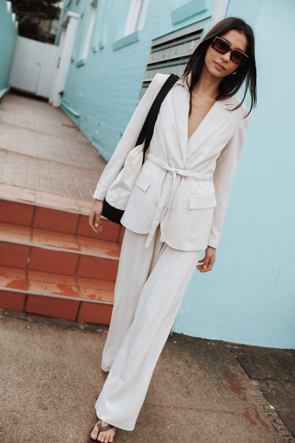 Fitted Blazer - Oatmeal