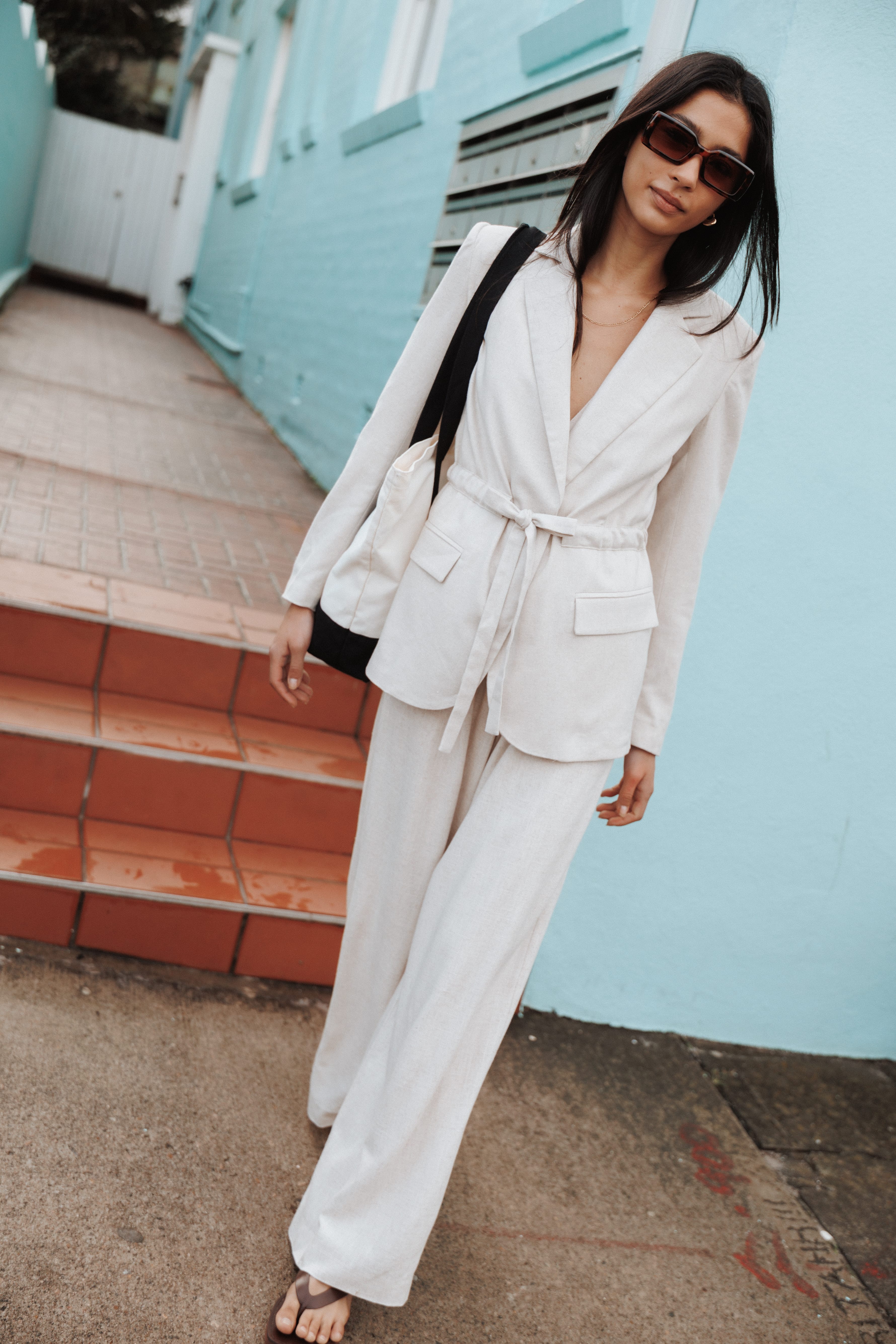 Fitted Blazer - Oatmeal