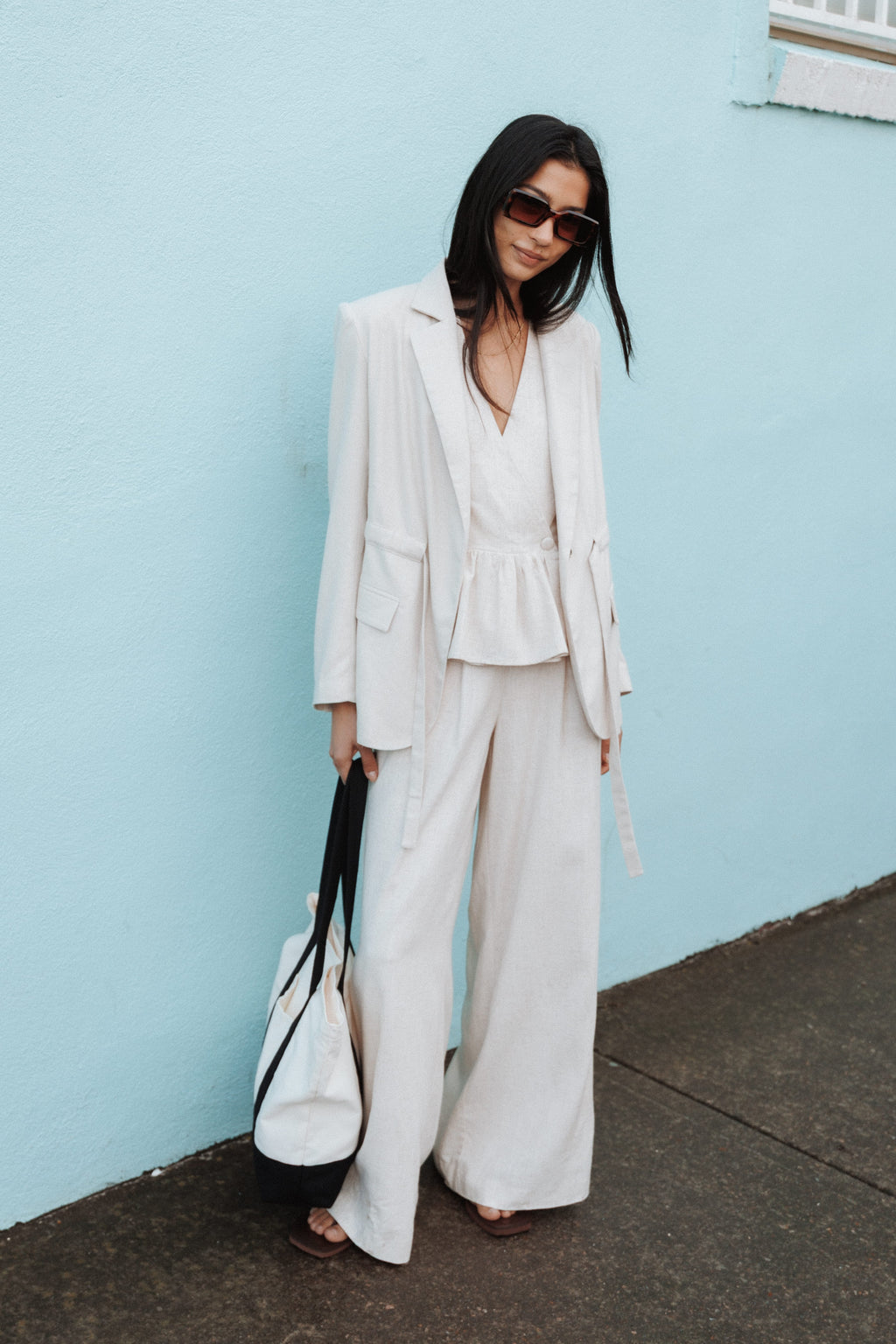 Fitted Blazer - Oatmeal