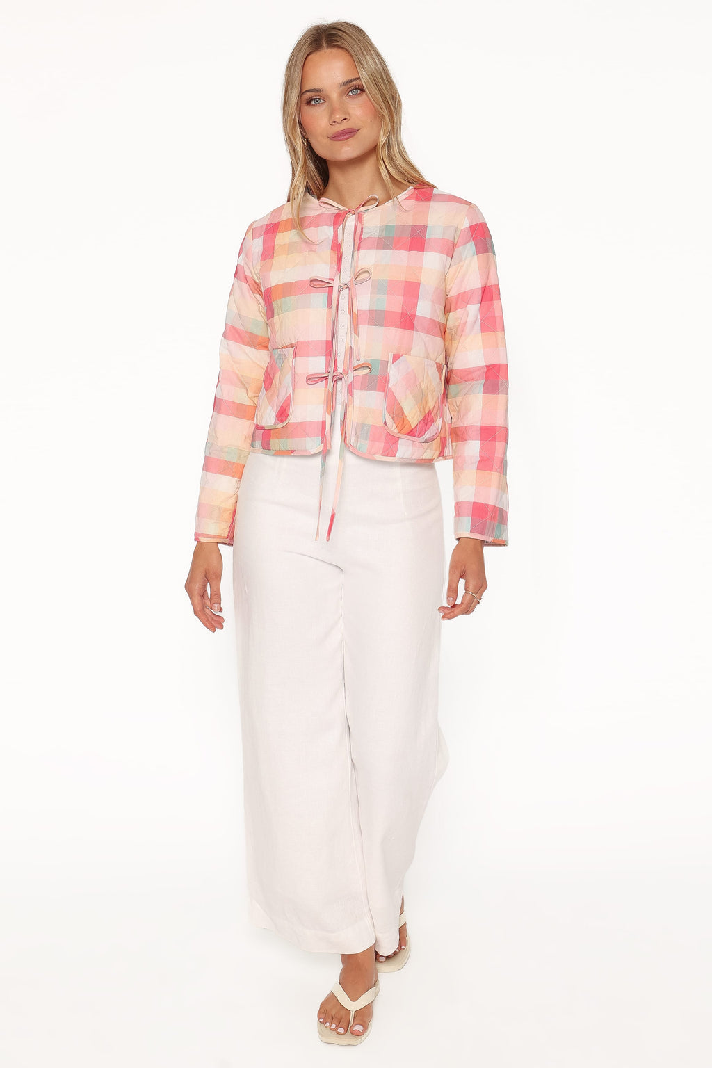 Reversible Quilted Jacket - Blue Stripe