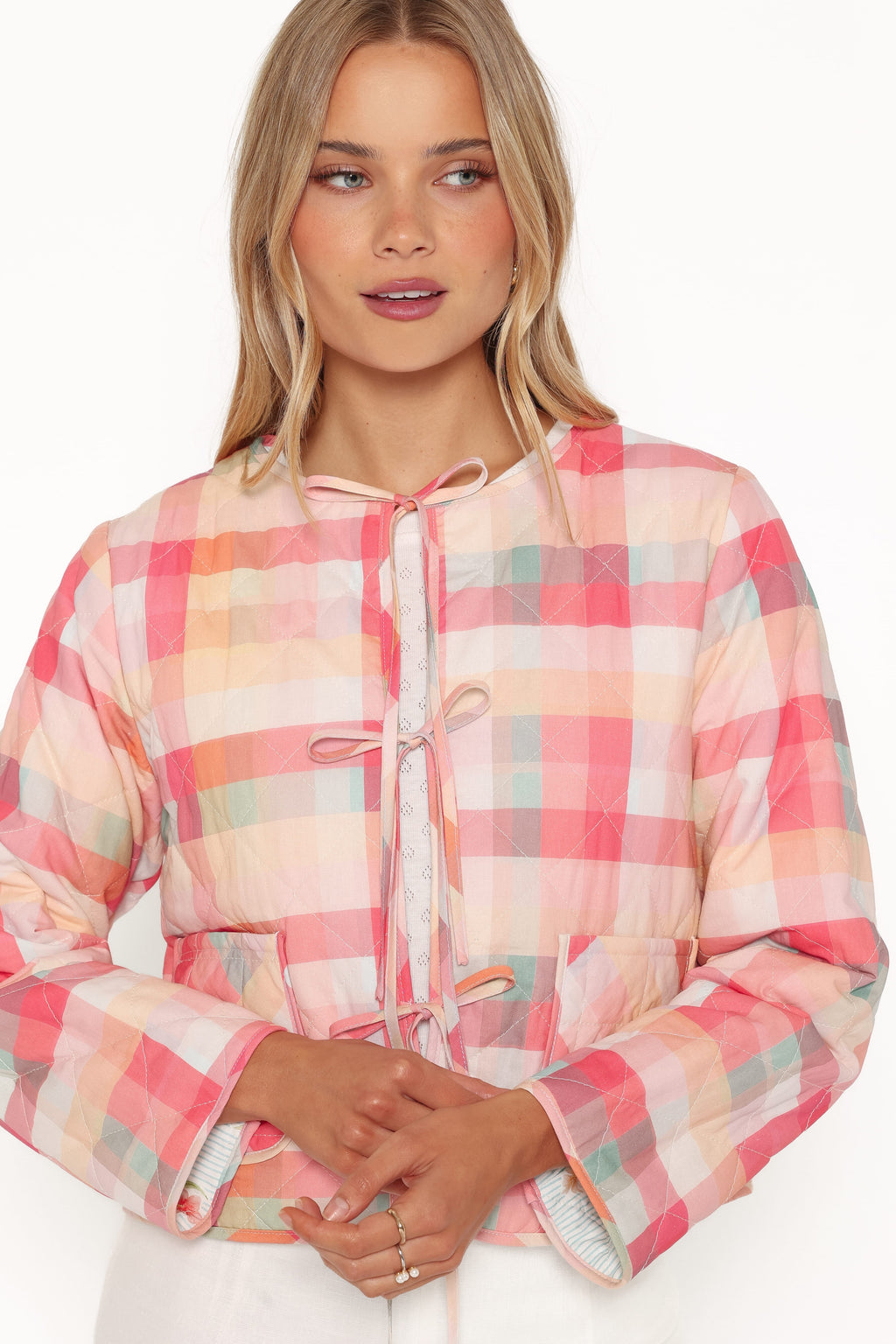 Reversible Quilted Jacket - Blue Stripe
