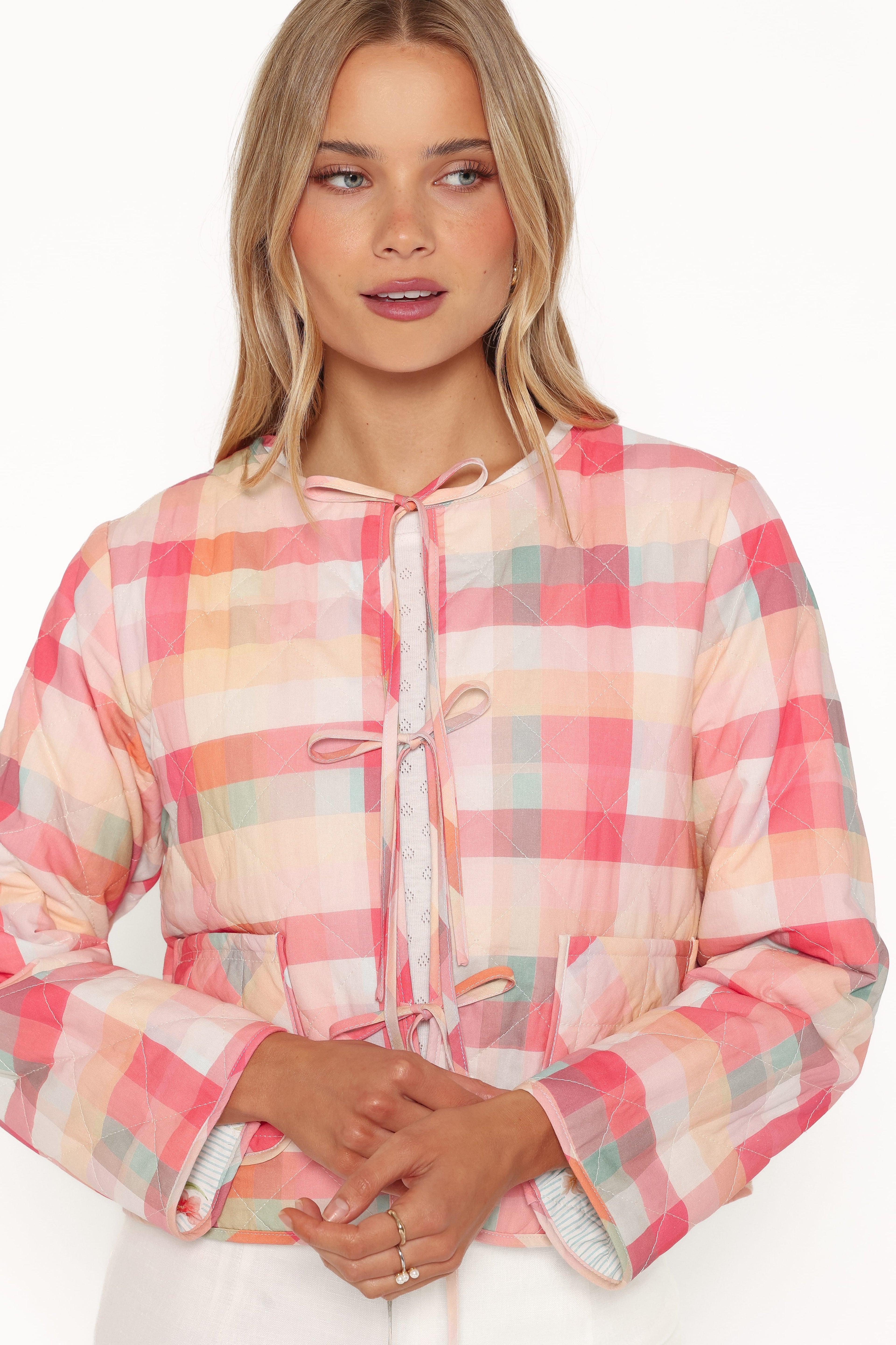 Reversible Quilted Jacket - Blue Stripe