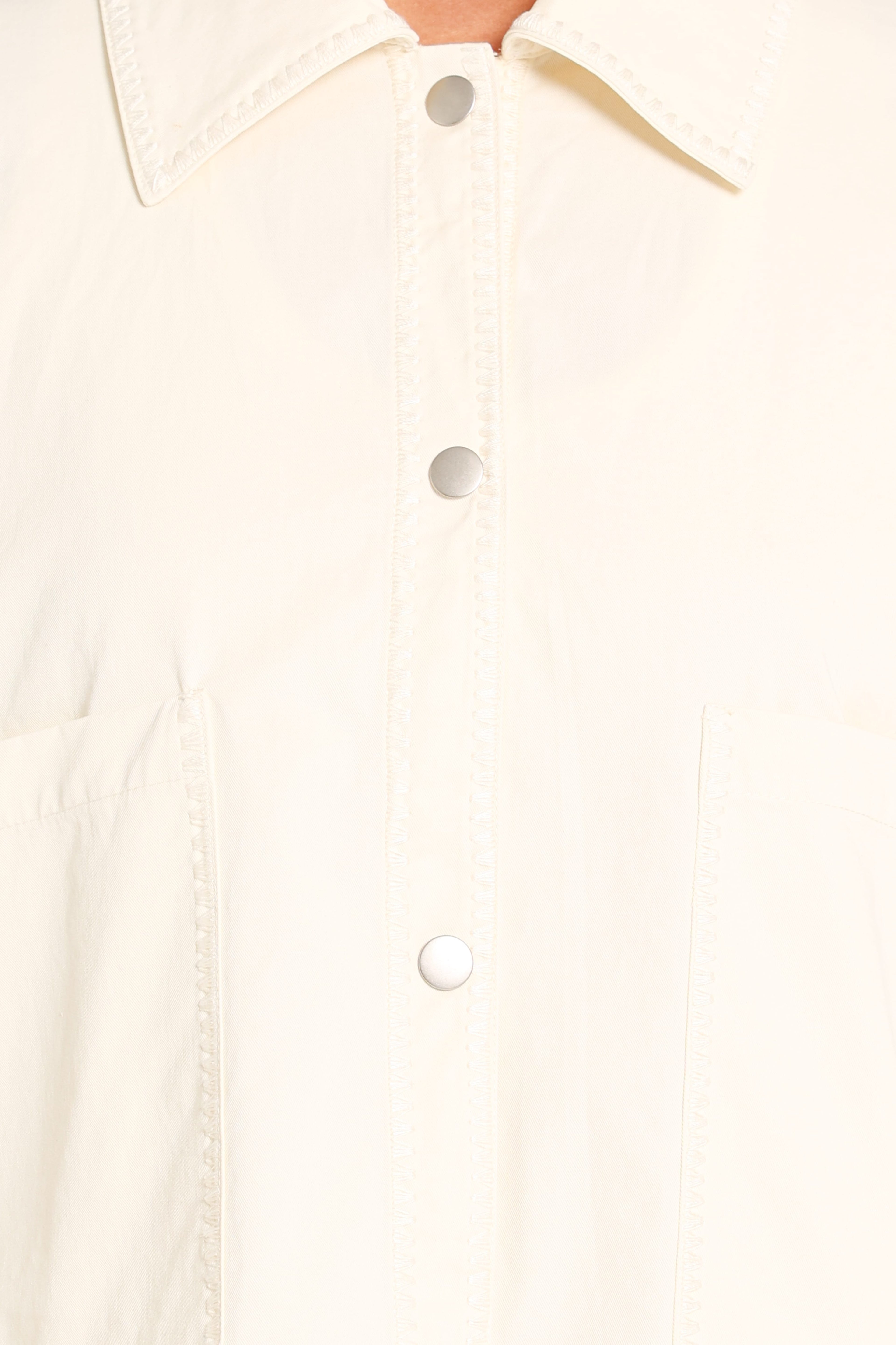 Boxy Crop Jacket - Ivory