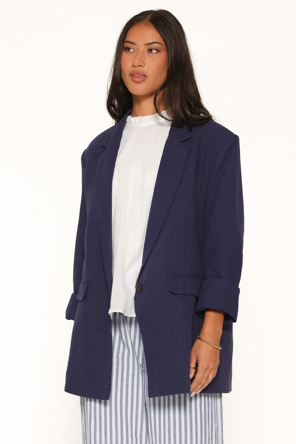 Oversized Blazer - Navy Blue