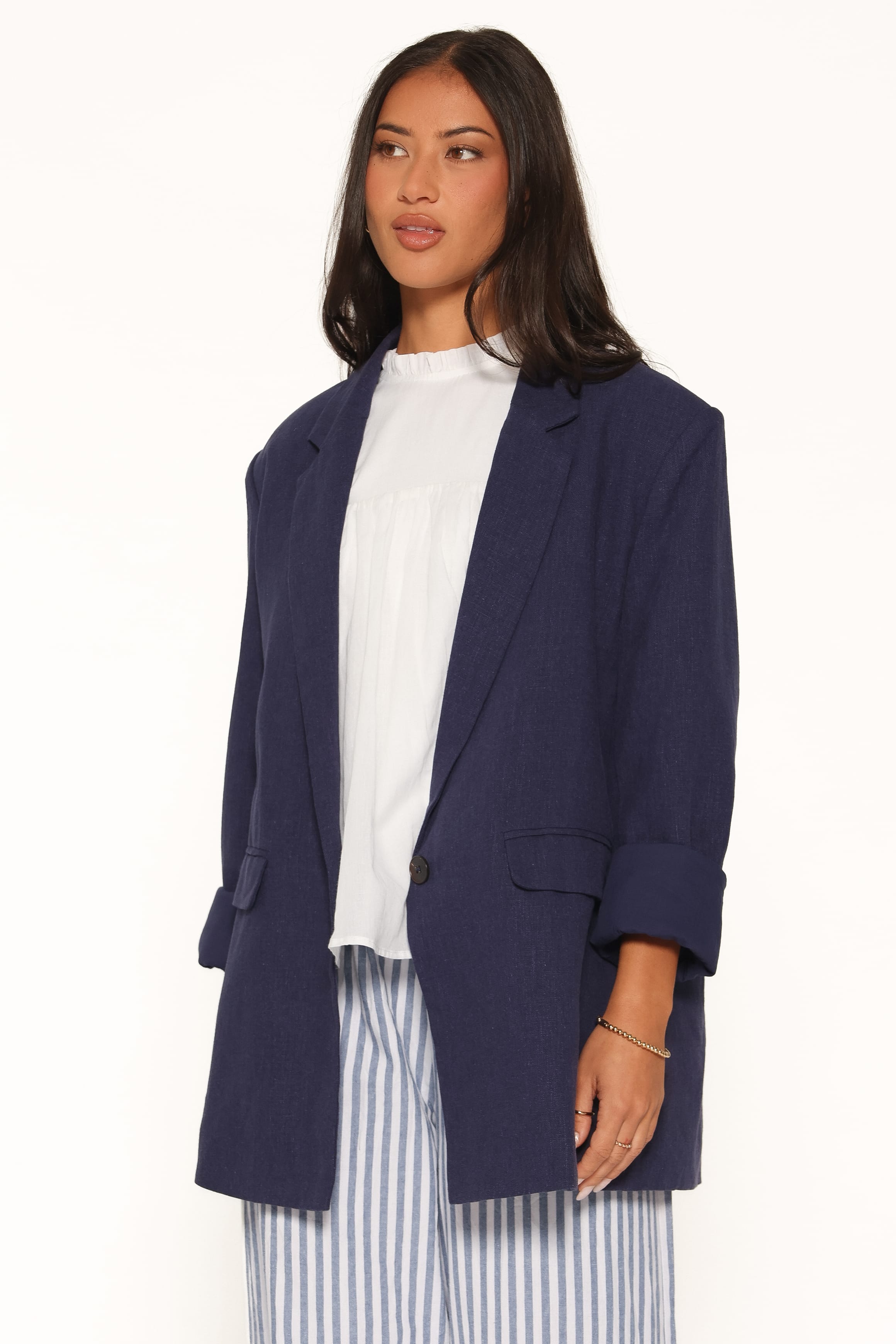 Oversized Blazer - Navy Blue