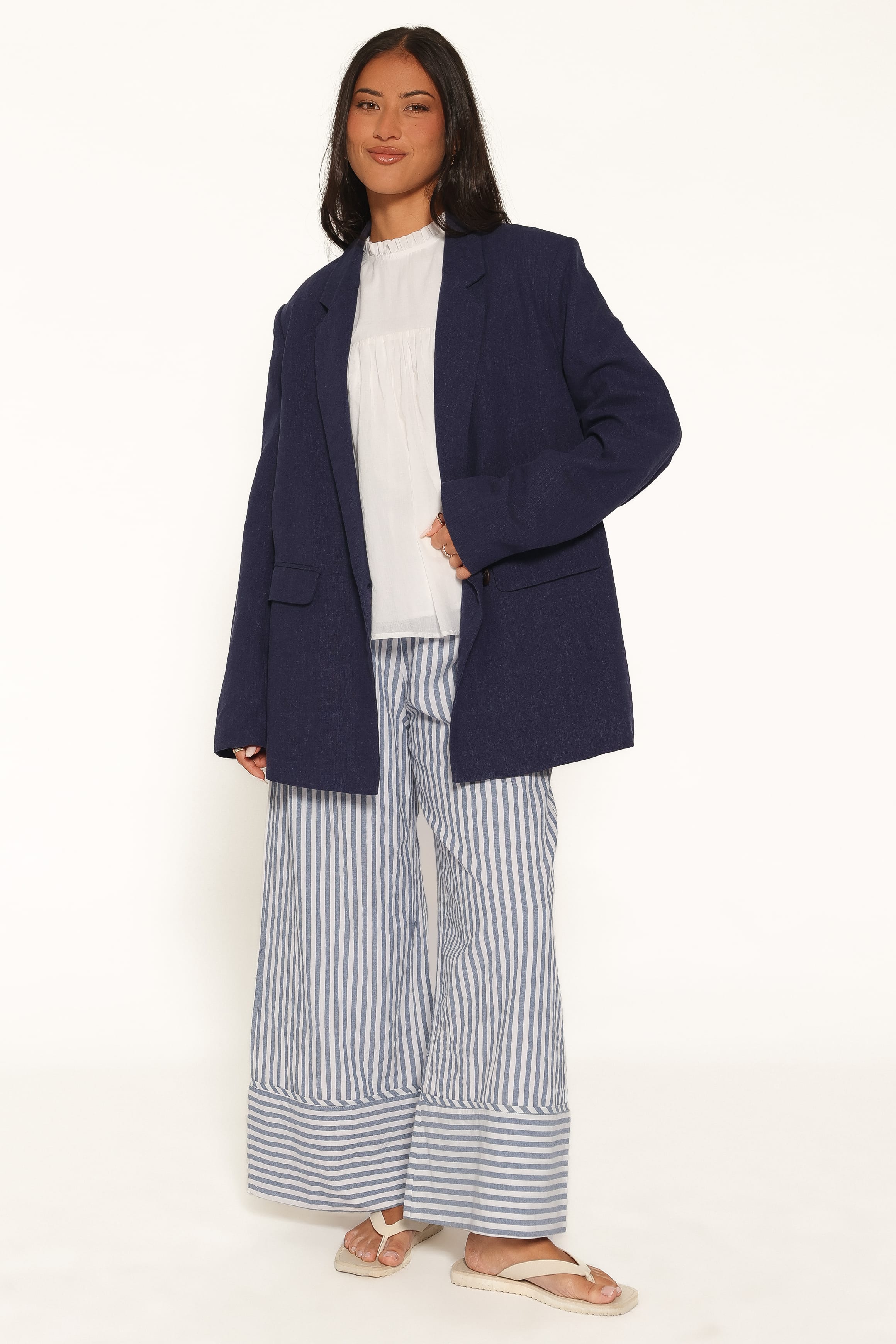 Oversized Blazer - Navy Blue
