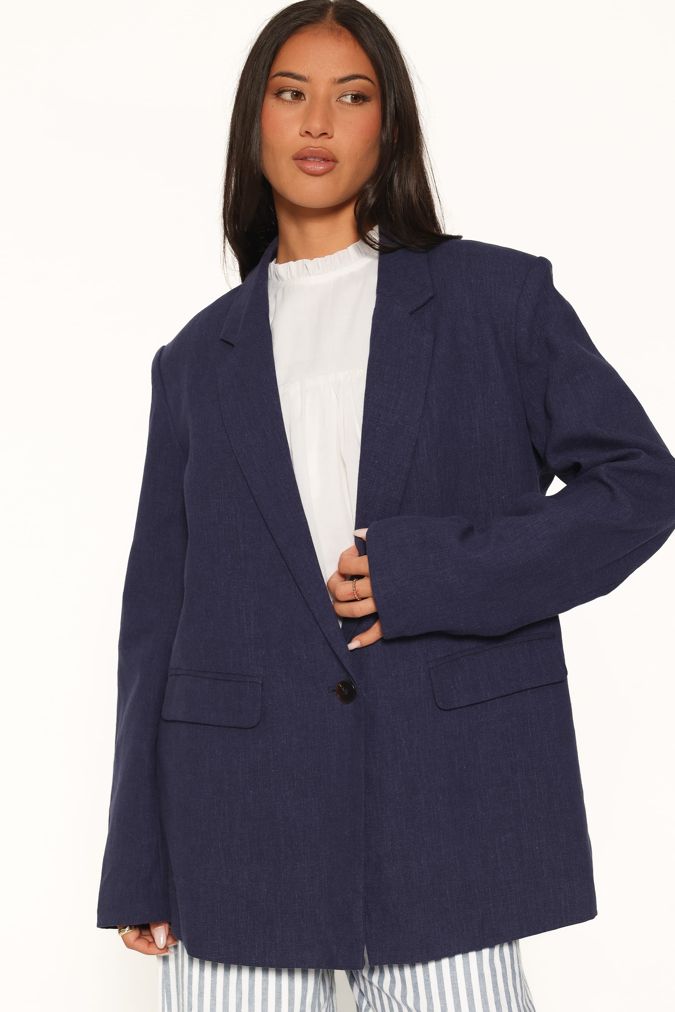 Oversized Blazer - Navy Blue
