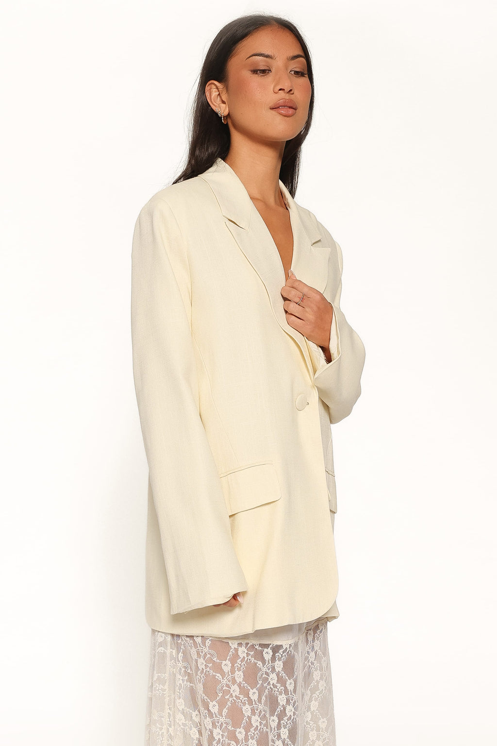 Tie Back Blazer - Butter Yellow
