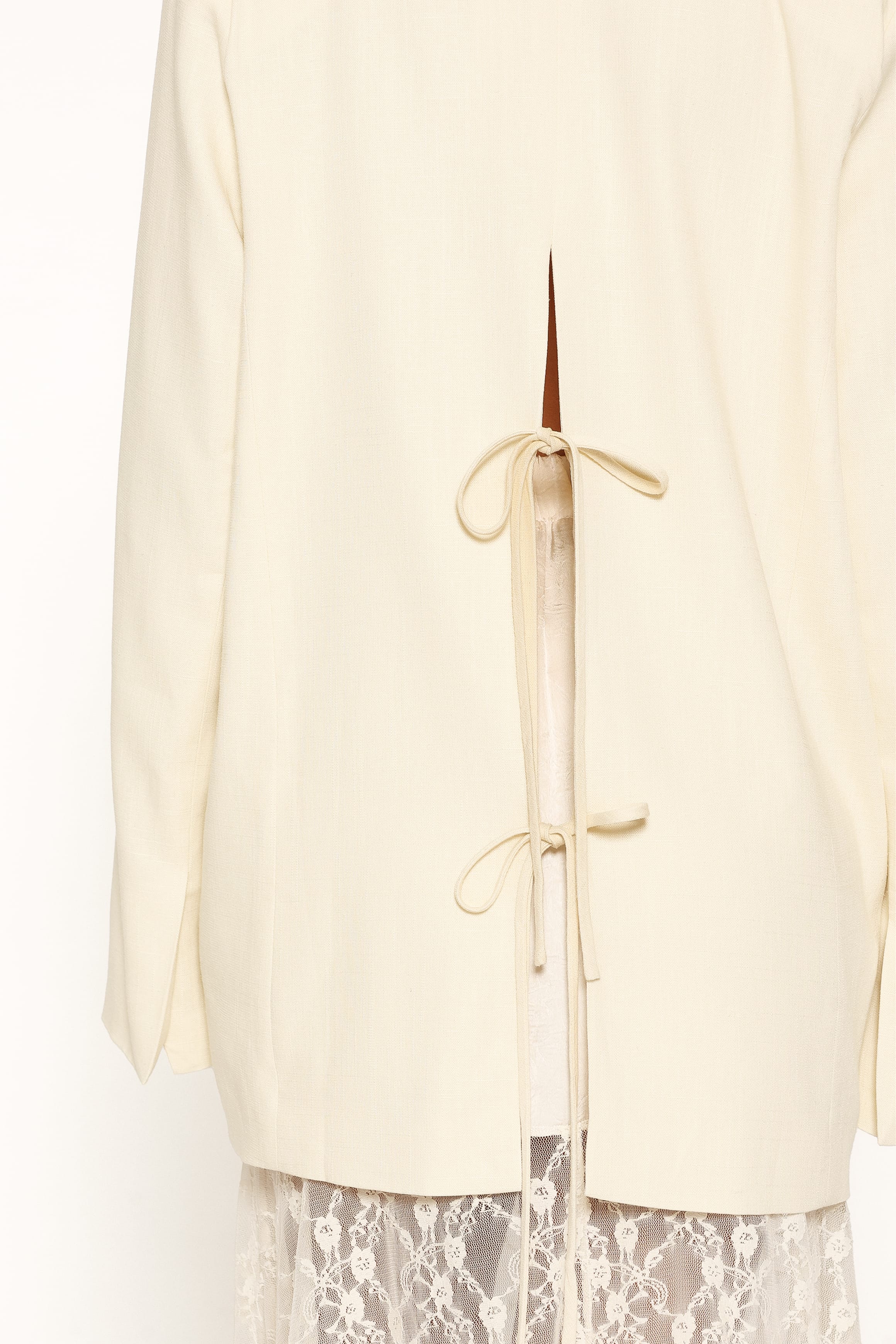 Tie Back Blazer - Butter Yellow