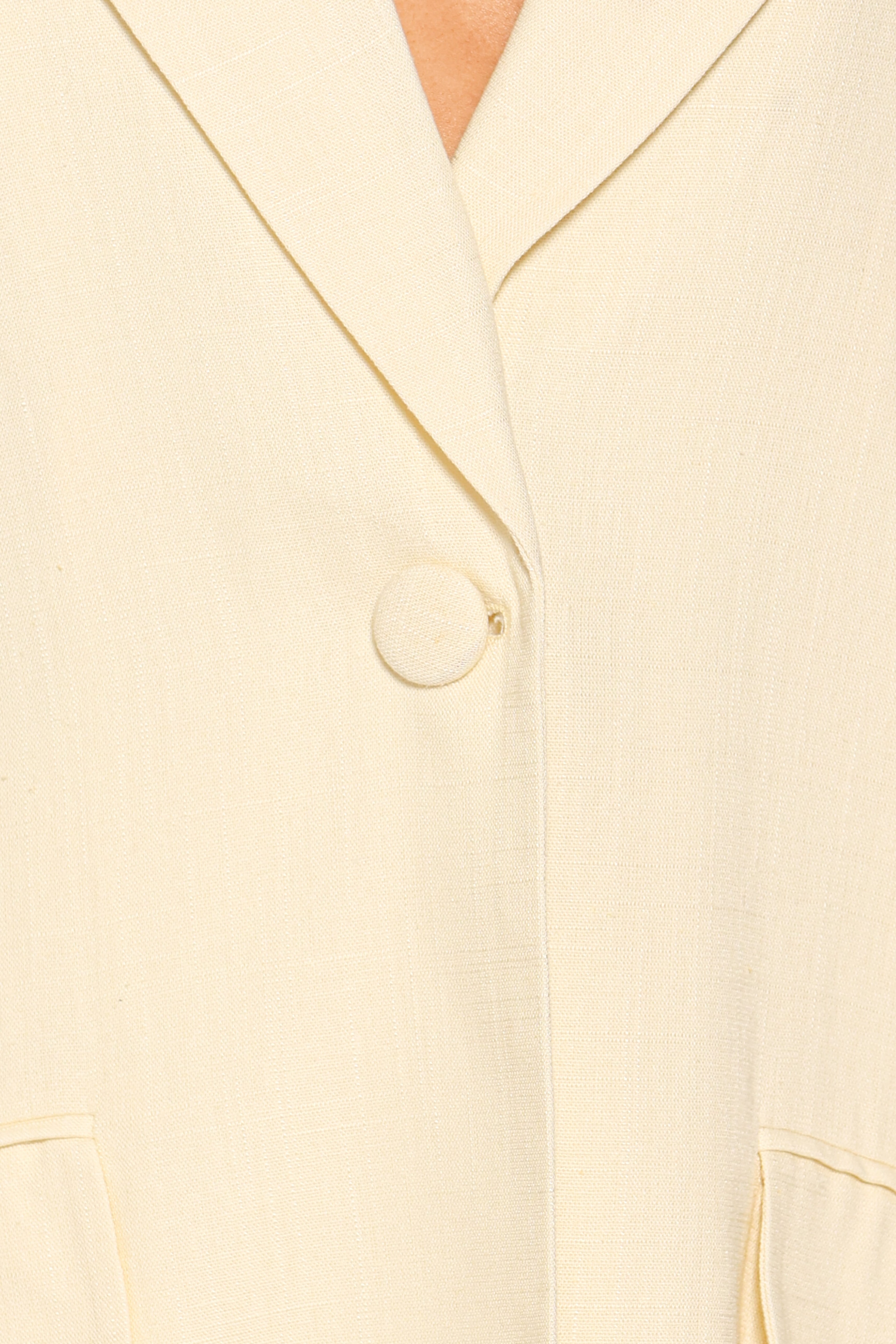 Tie Back Blazer - Butter Yellow