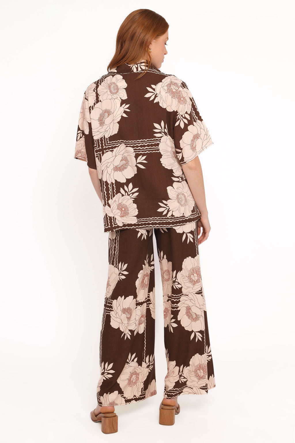 Wide Leg Pant - Brown Floral