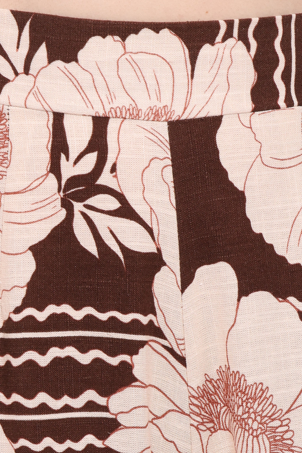 Wide Leg Pant - Brown Floral