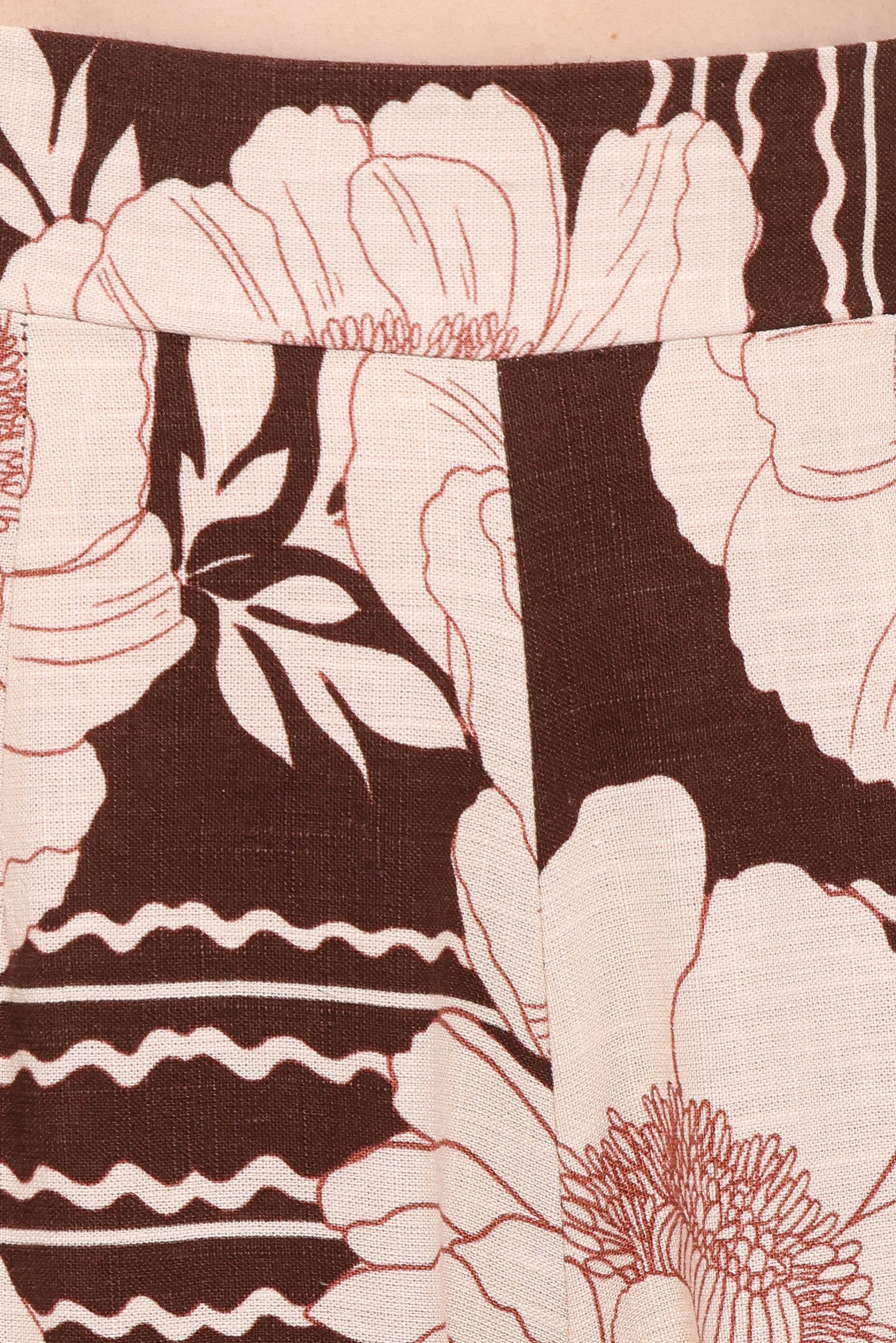 Wide Leg Pant - Brown Floral