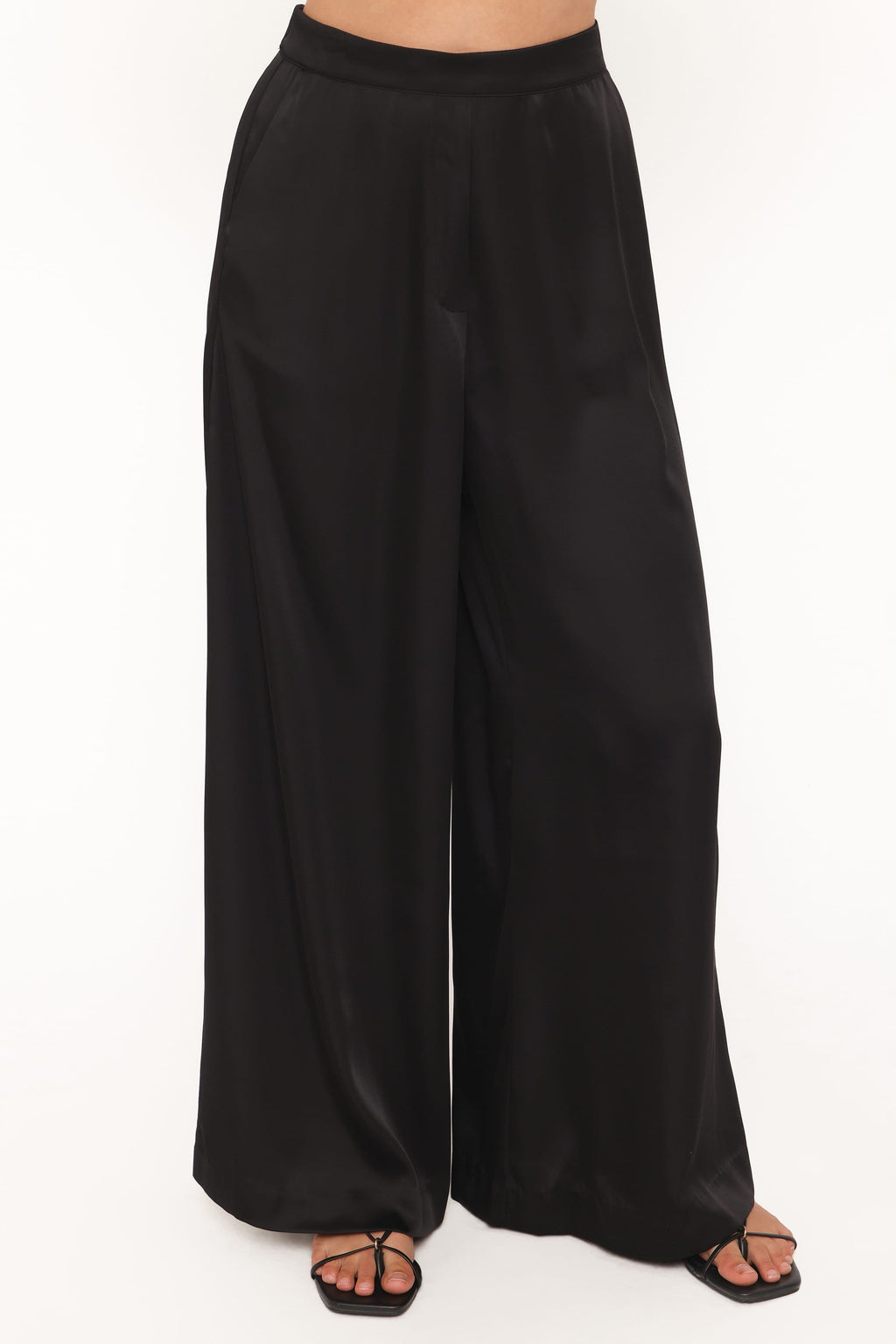 Pantalón sastre de pierna ancha - negro