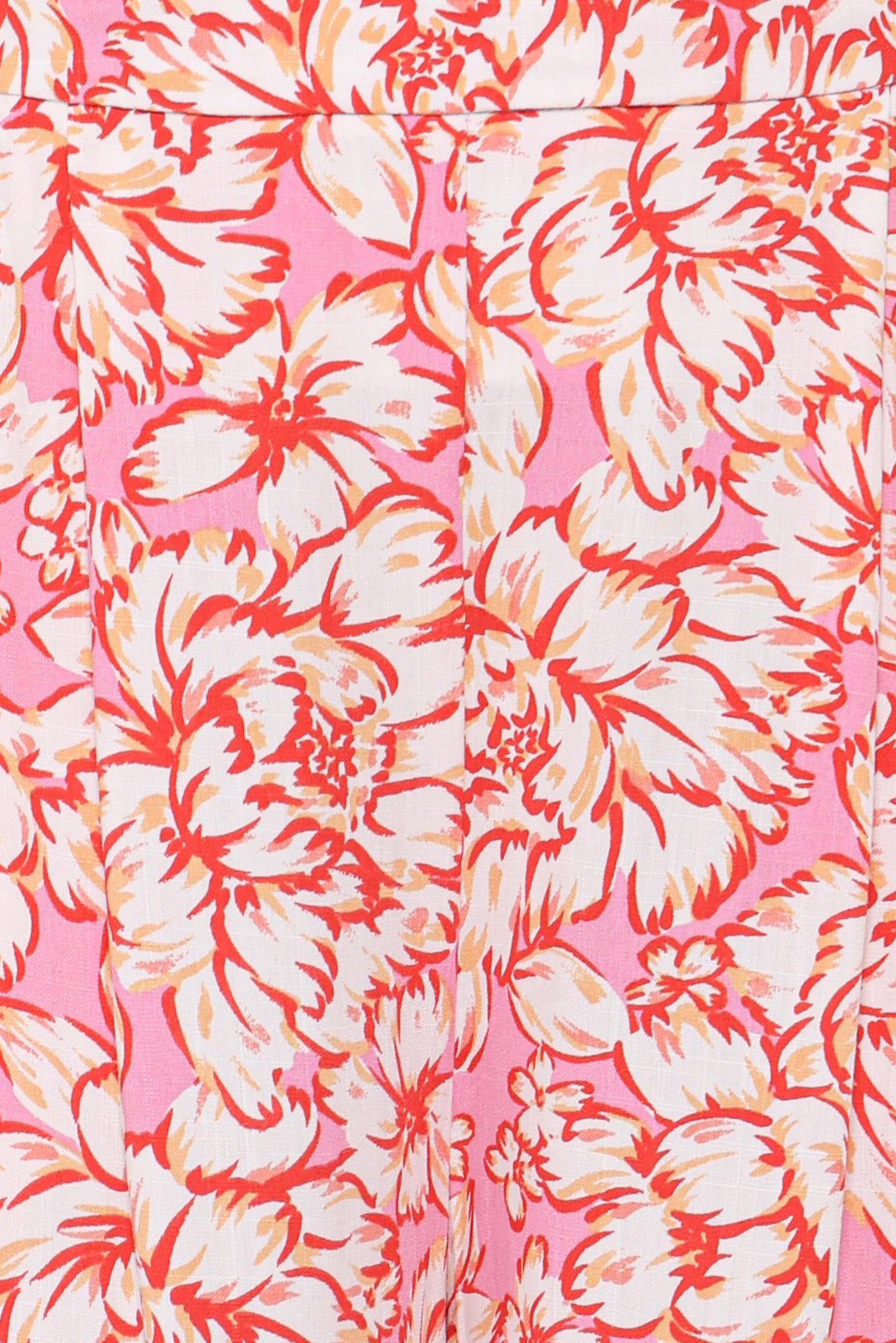Wide Leg Pants - Pink Floral