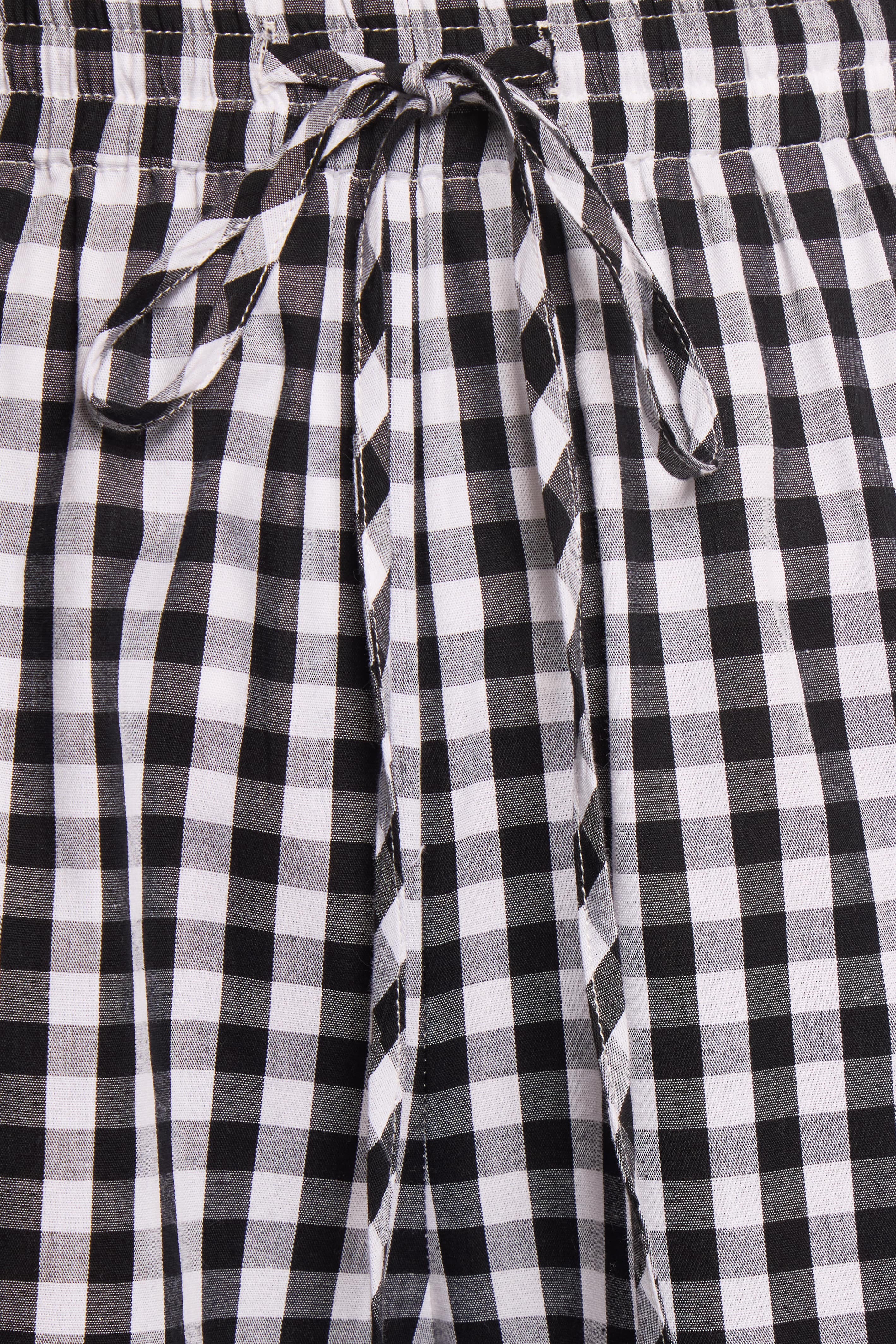 Wide Leg Pant - Black Gingham