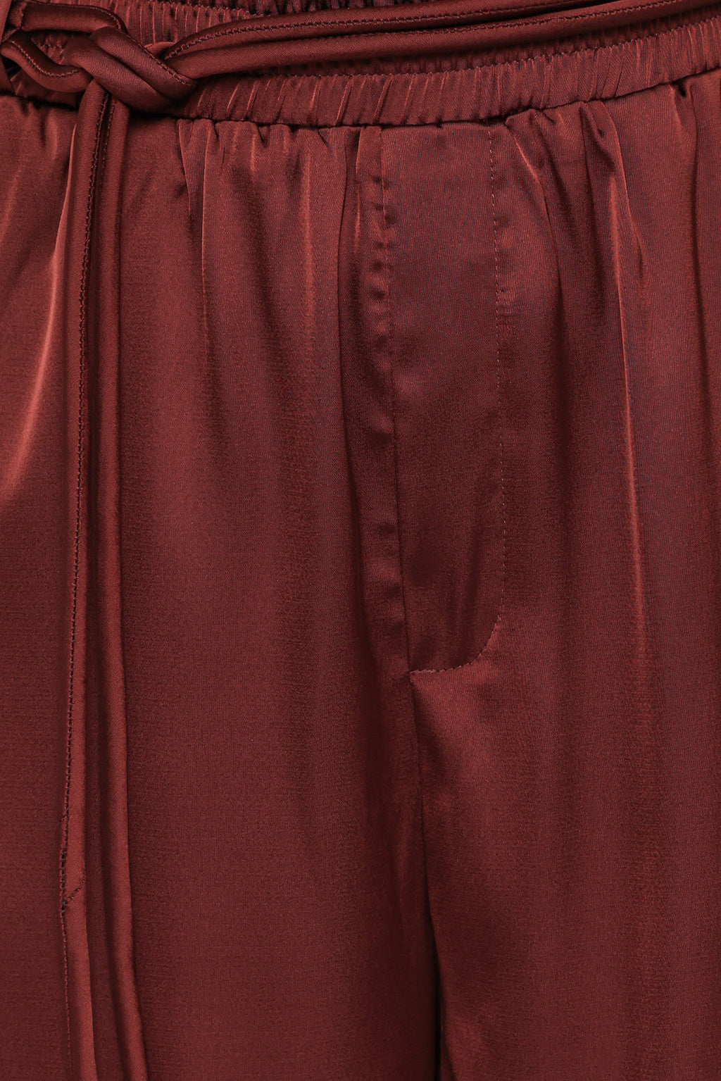 Wide Leg Tailored Pant - Brown