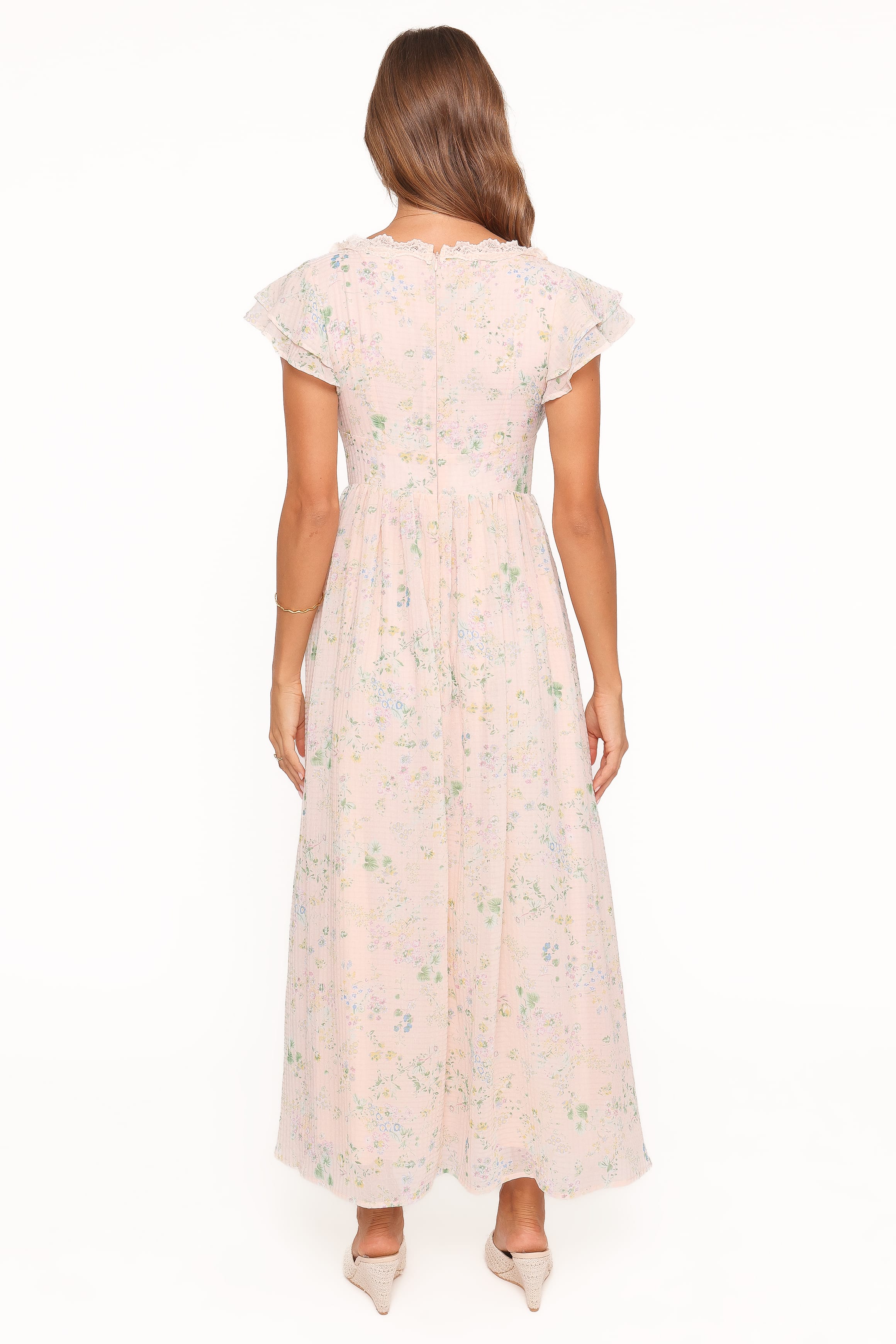 Midi Dress - Pastel Pink Floral
