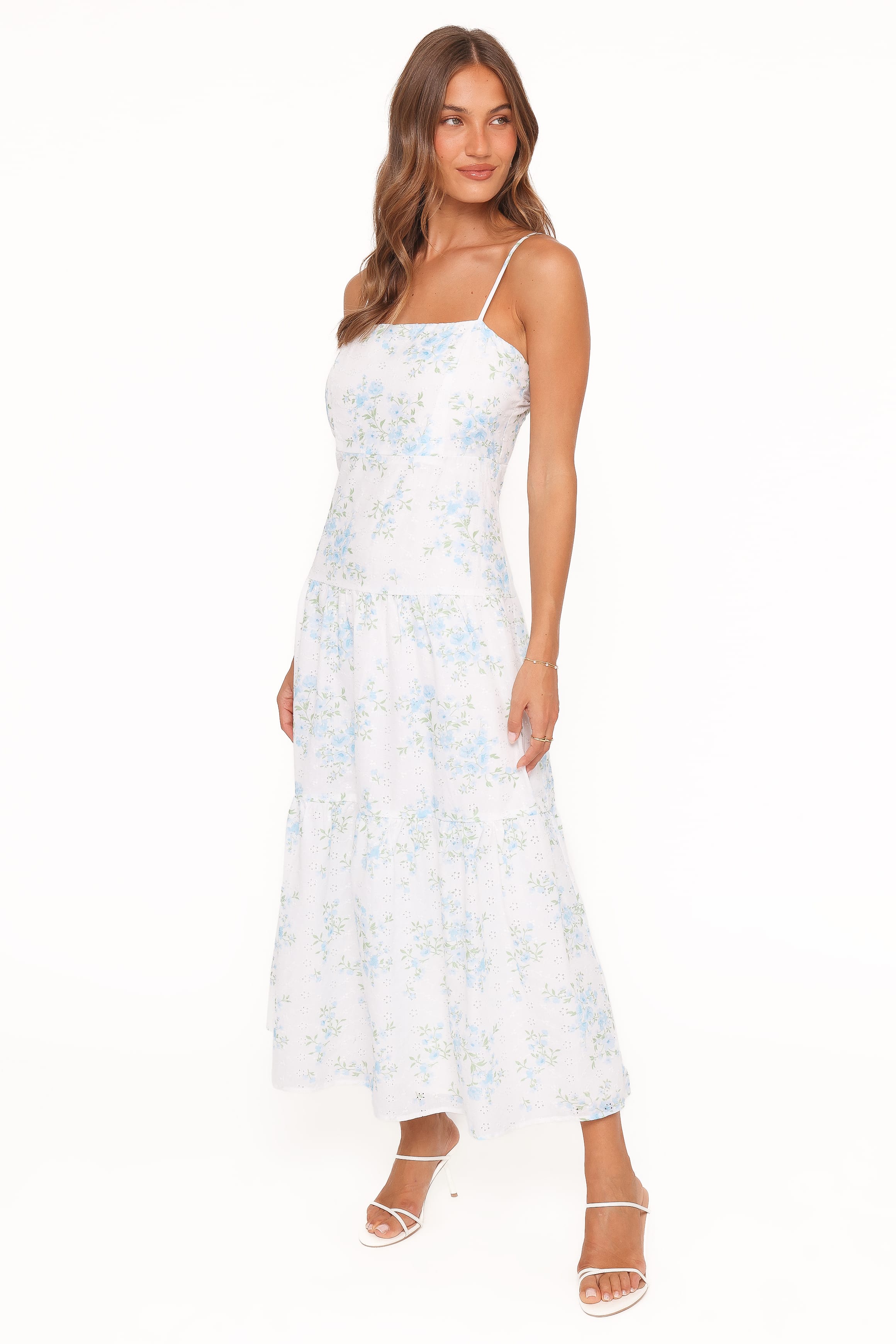 Midi Dress - Blue Floral