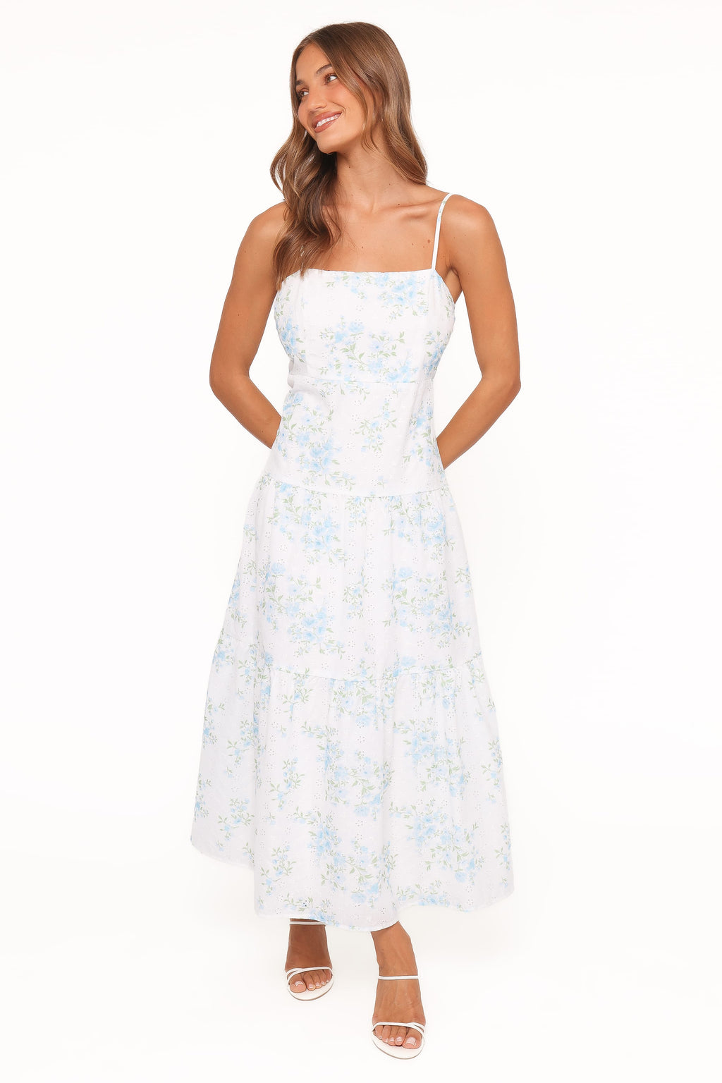 Midi Dress - Blue Floral