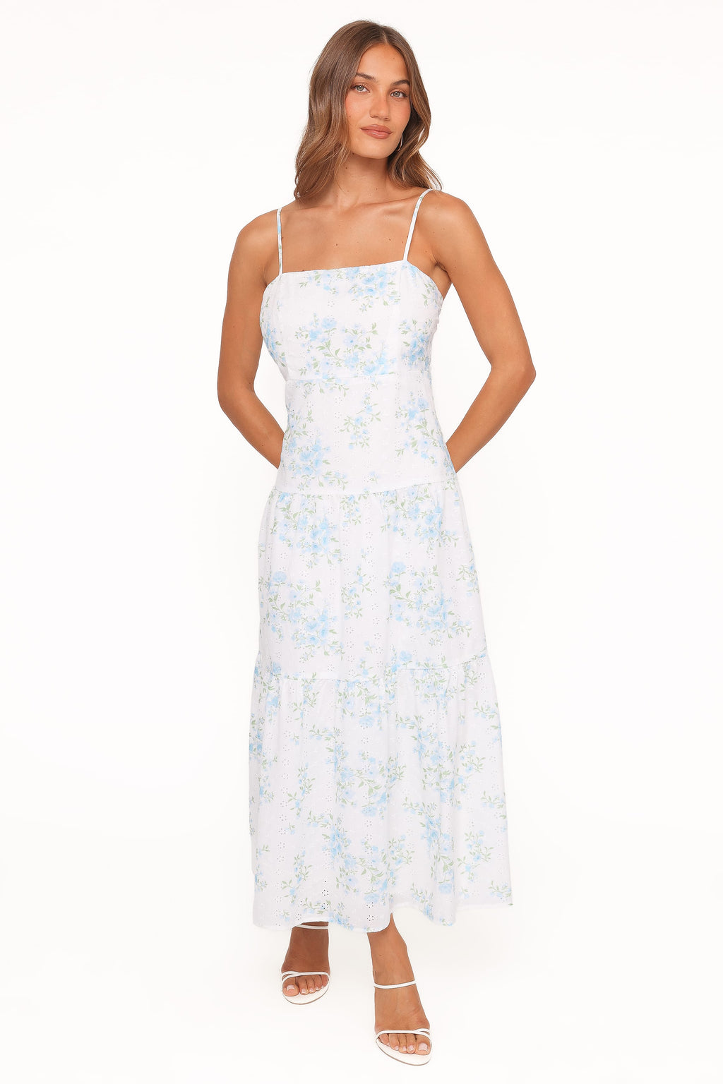 Midi Dress - Blue Floral