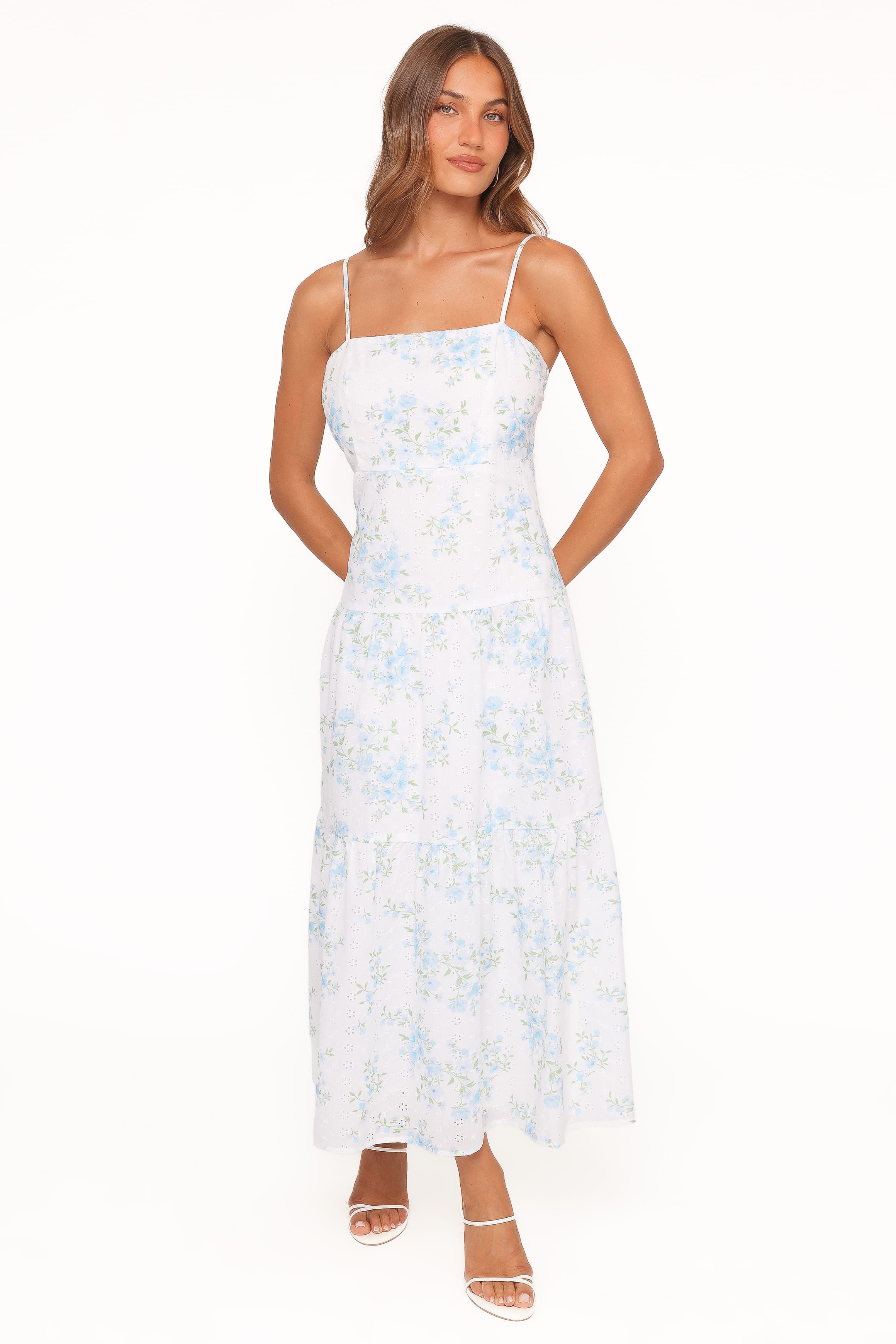 Midi Dress - Blue Floral