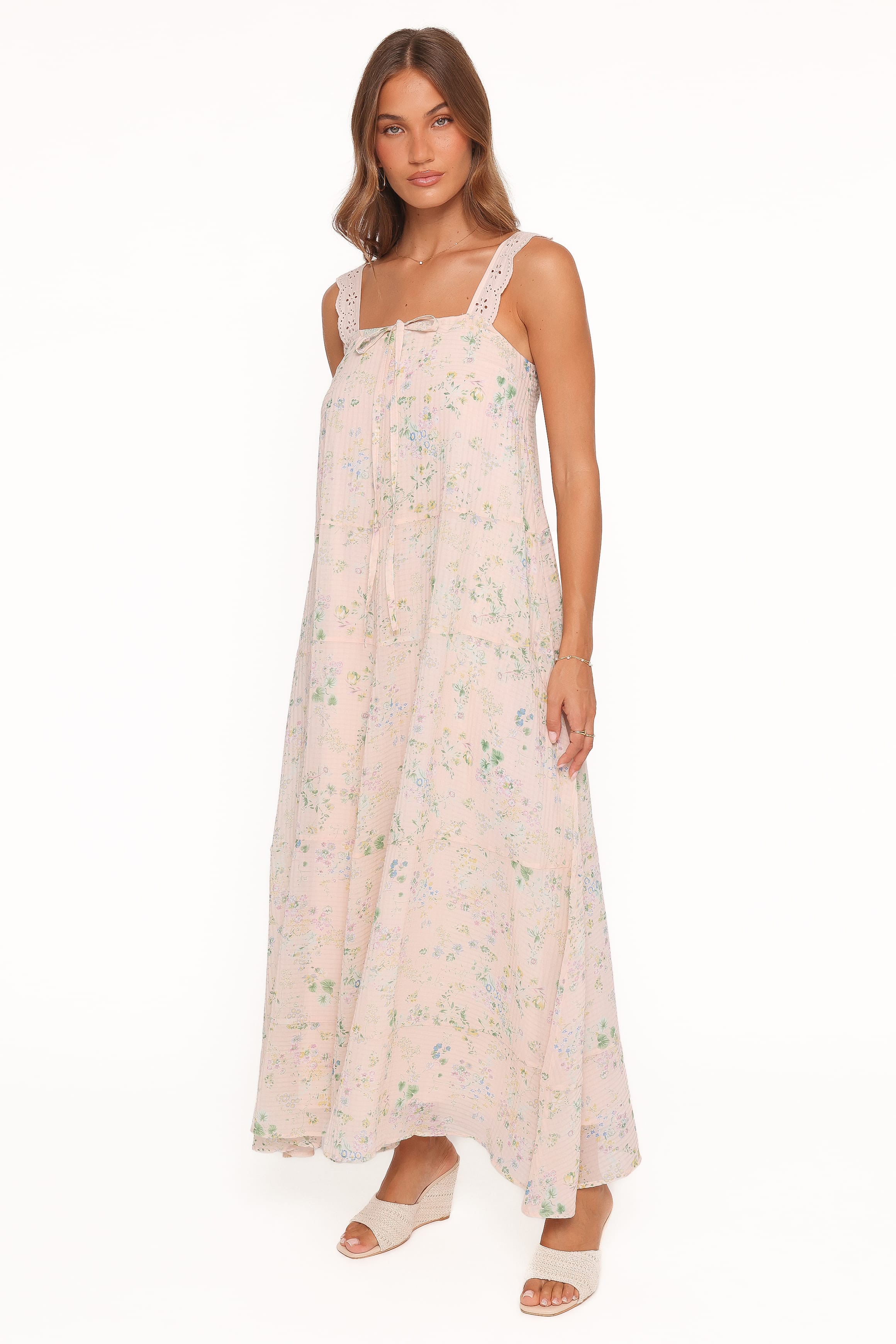 Maxi Dress - Pastel Pink Floral
