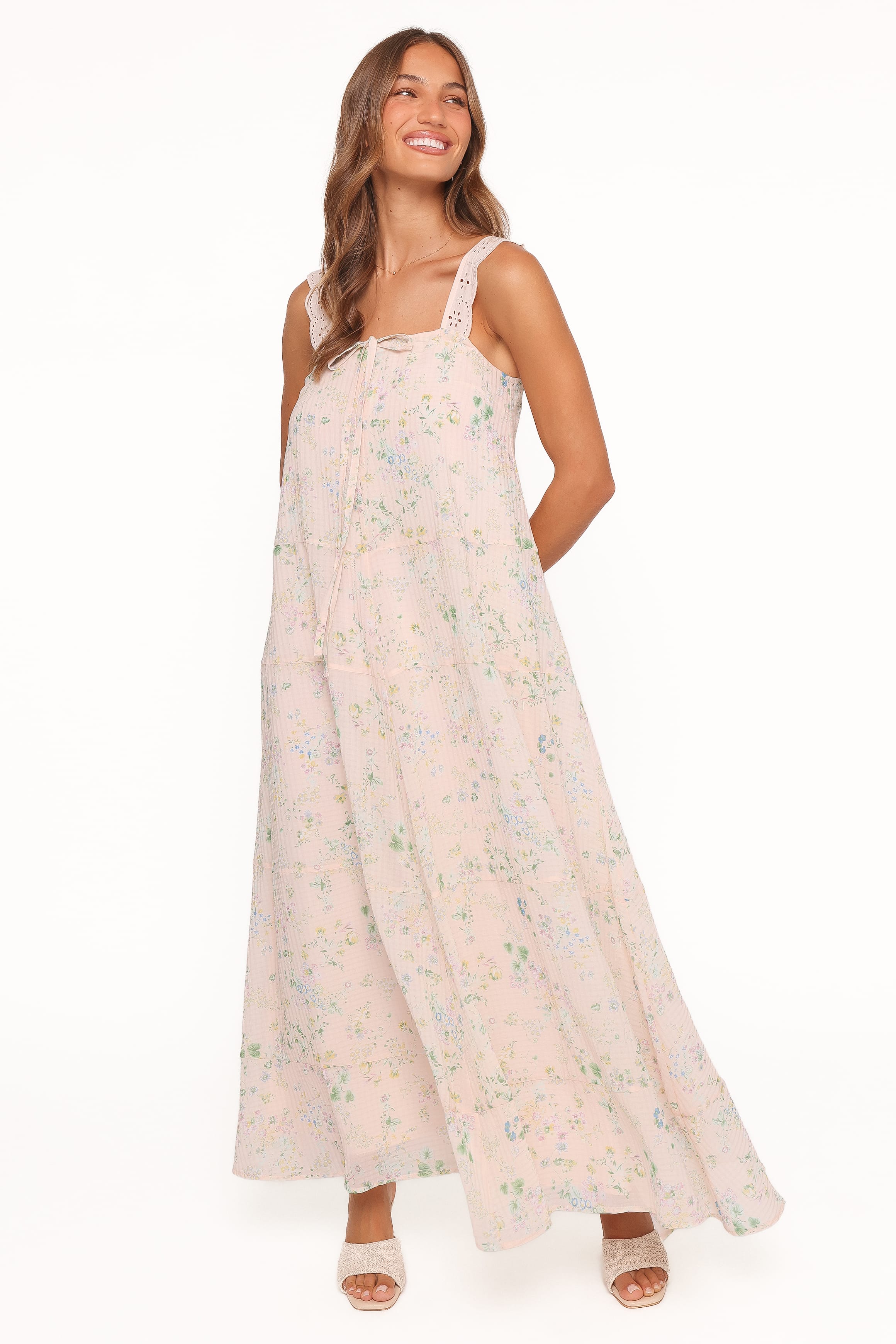 Maxi Dress - Pastel Pink Floral