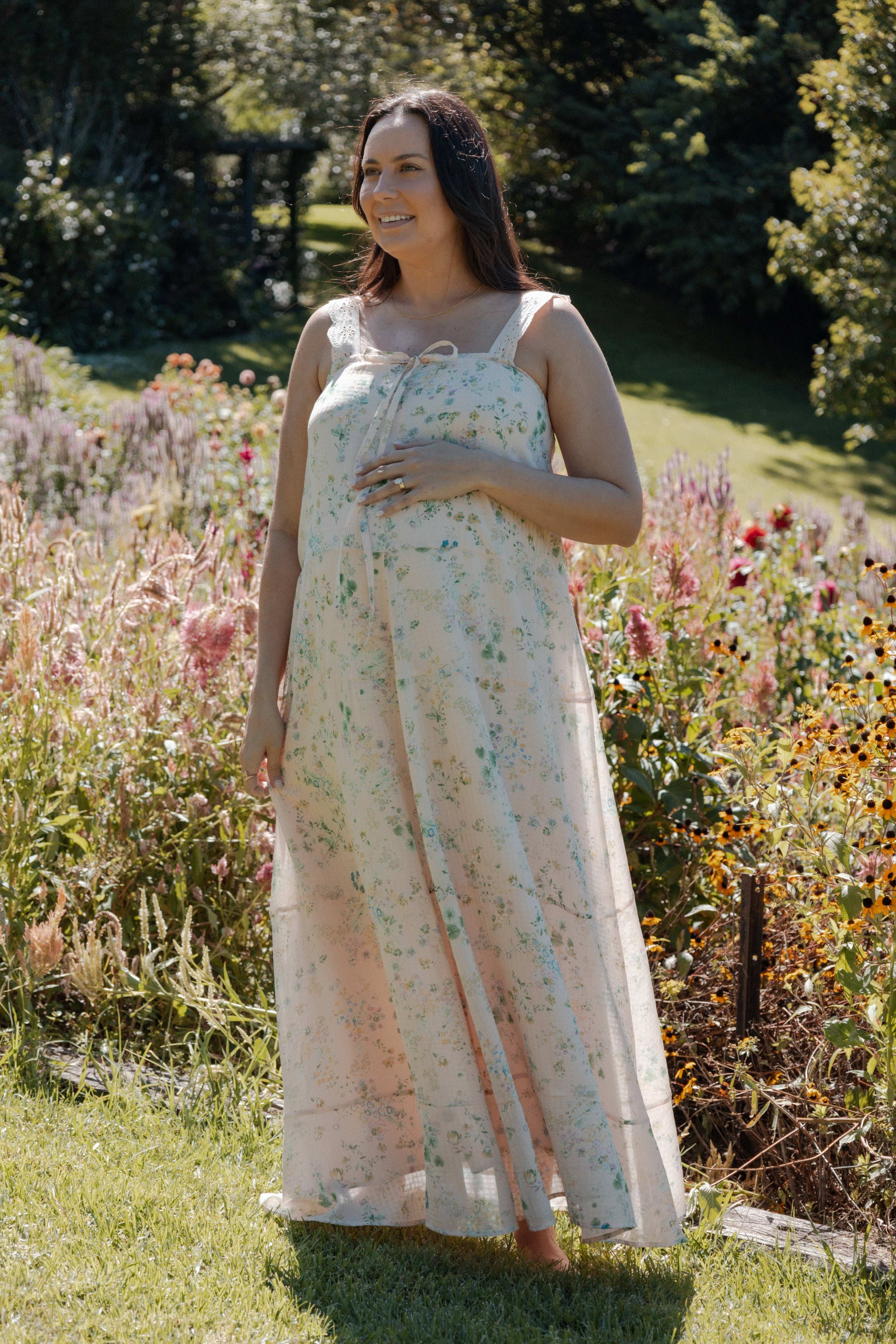 Maxi Dress - Pastel Pink Floral