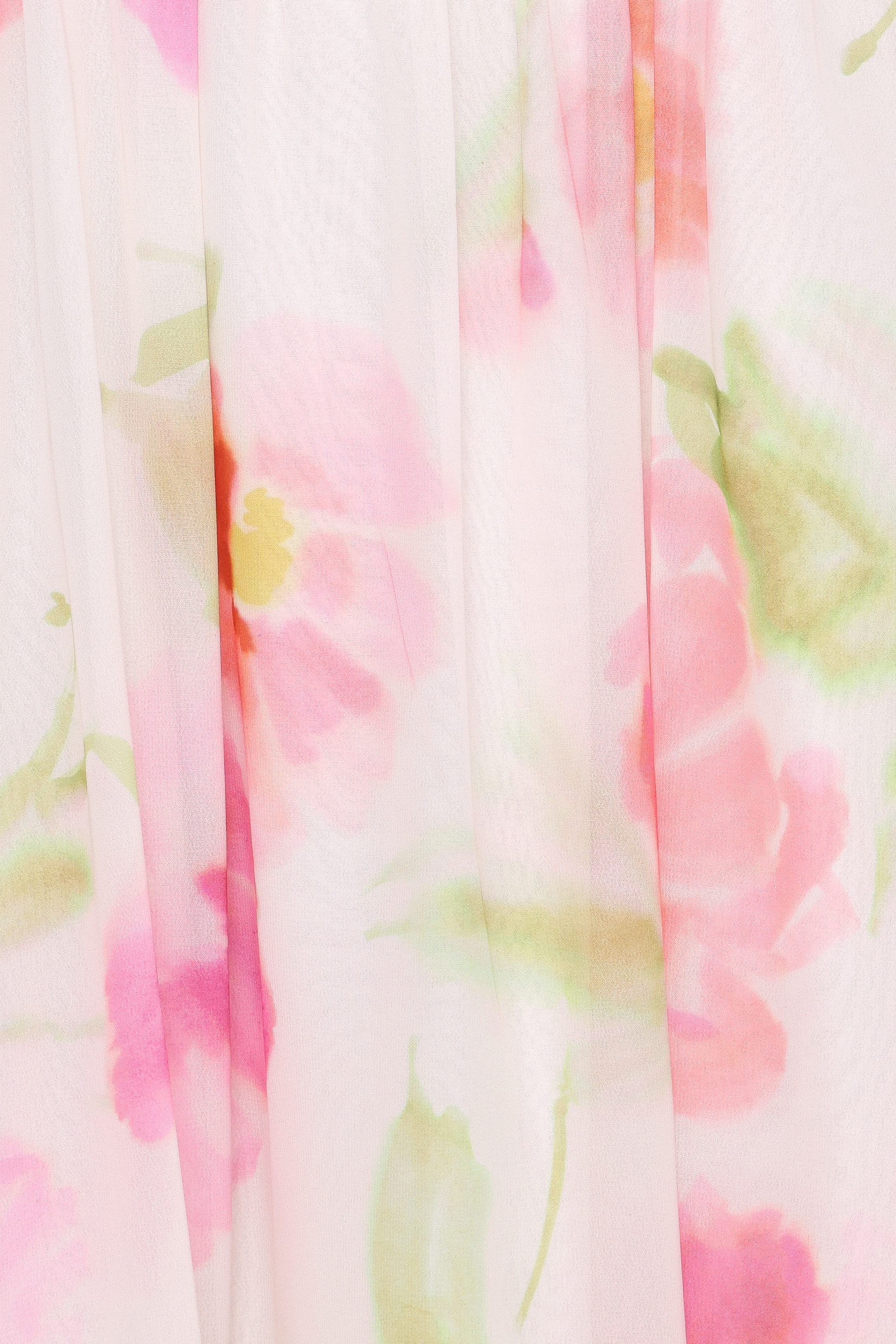 Off Shoulder Maxi Dress - Pink Garden Floral