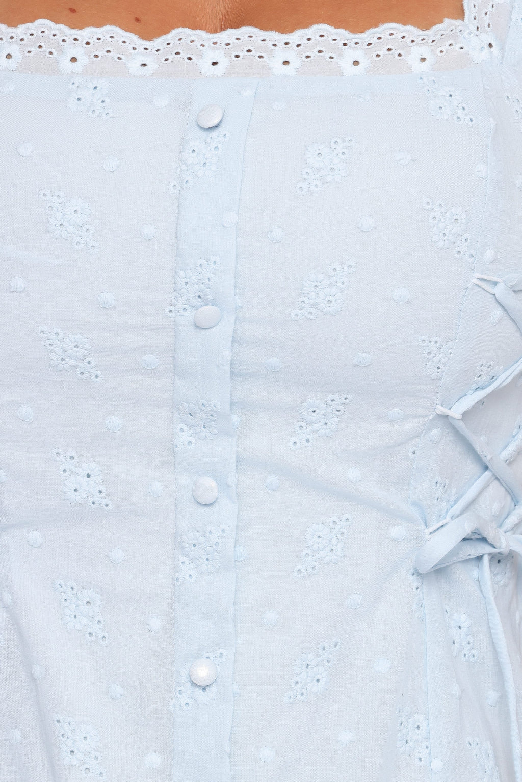 Mini Dress - Pale Blue Floral