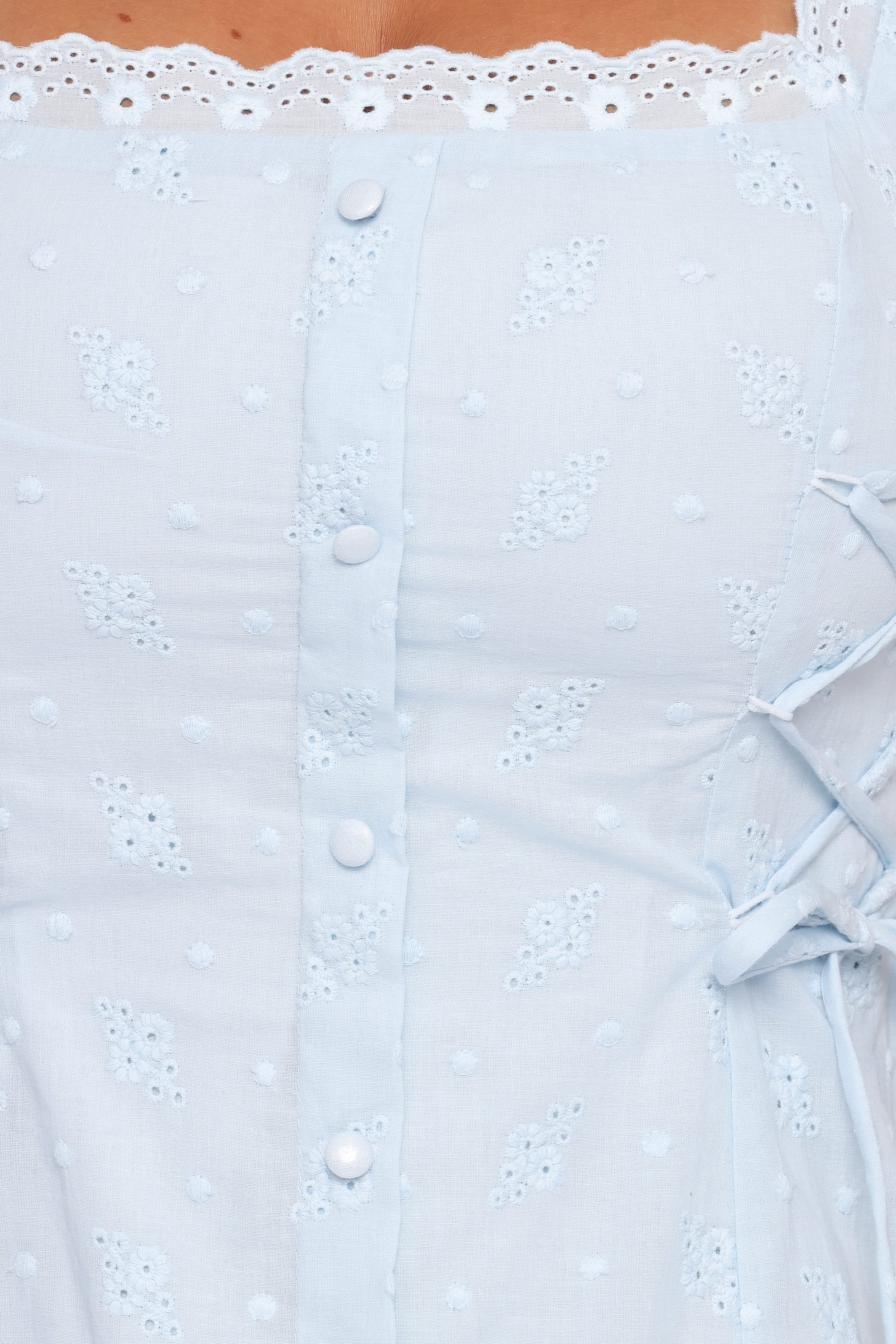 Mini Dress - Pale Blue Floral