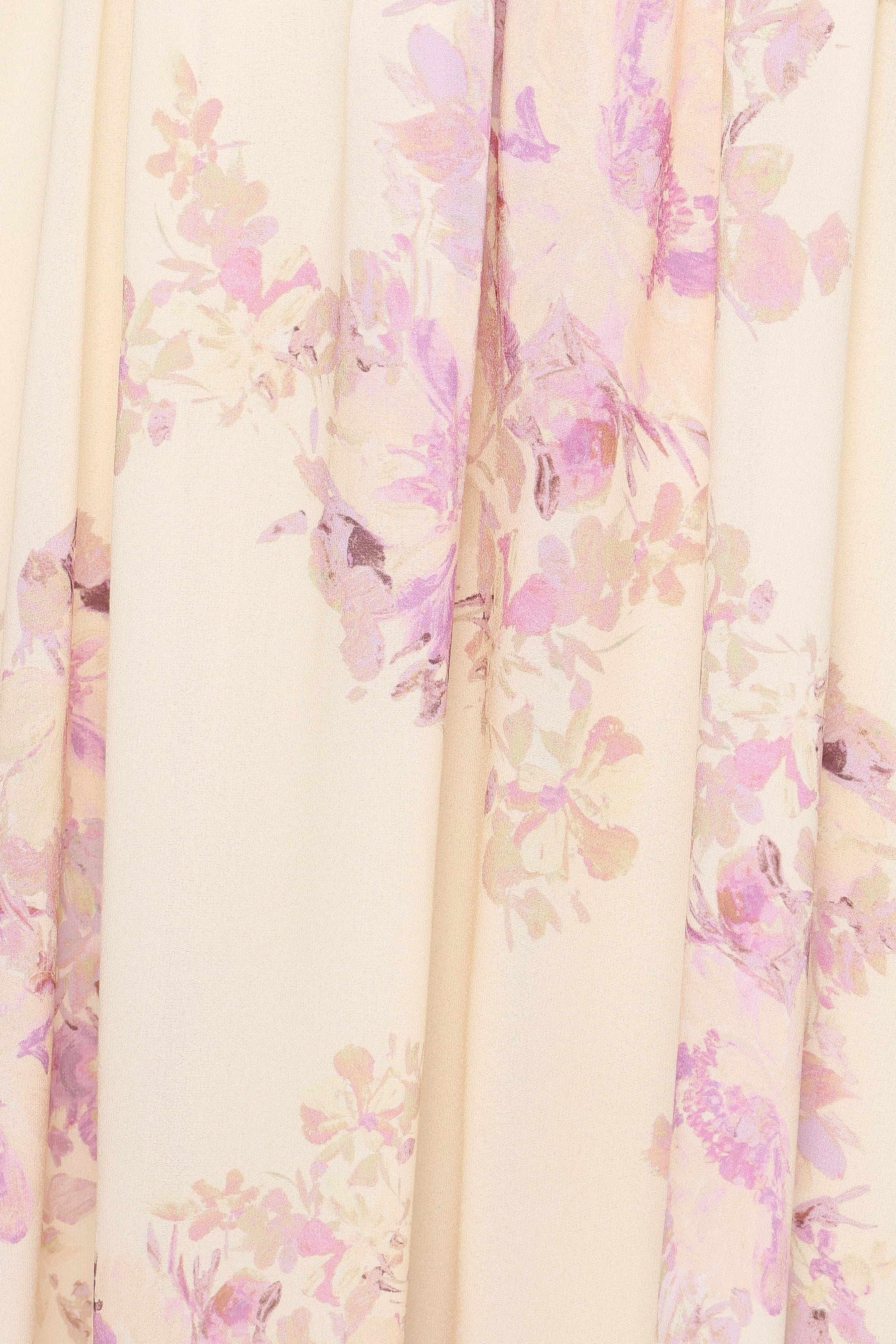 Off Shoulder Maxi Dress - Lavender Floral