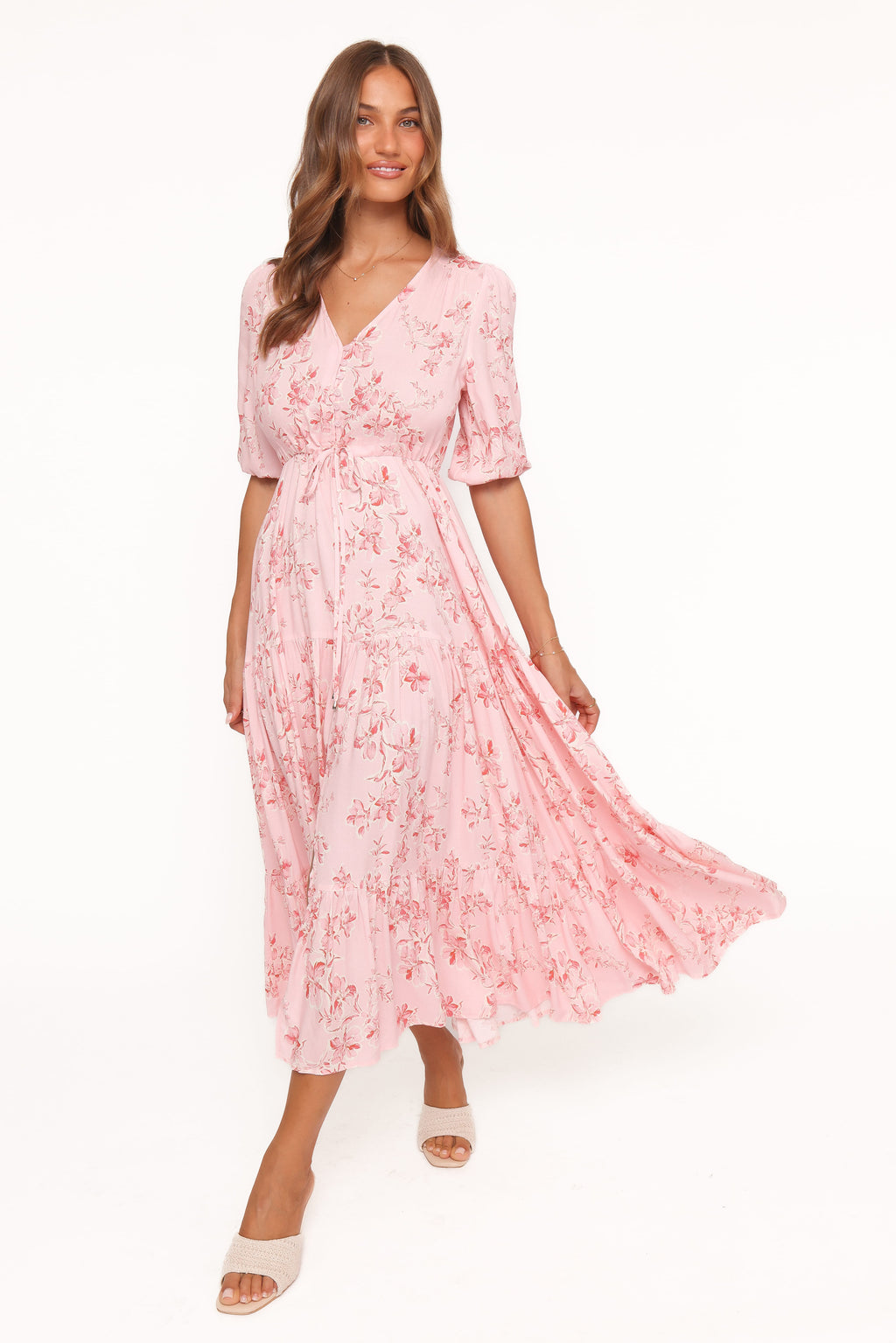 Maxi Dress - Rose Pink Floral