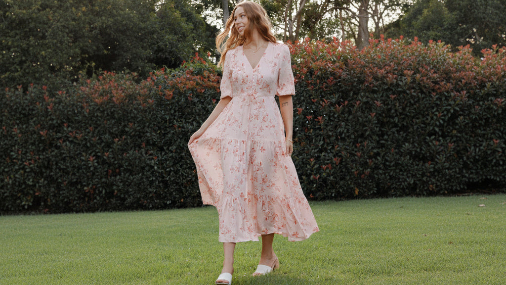Maxi Dress - Rose Pink Floral