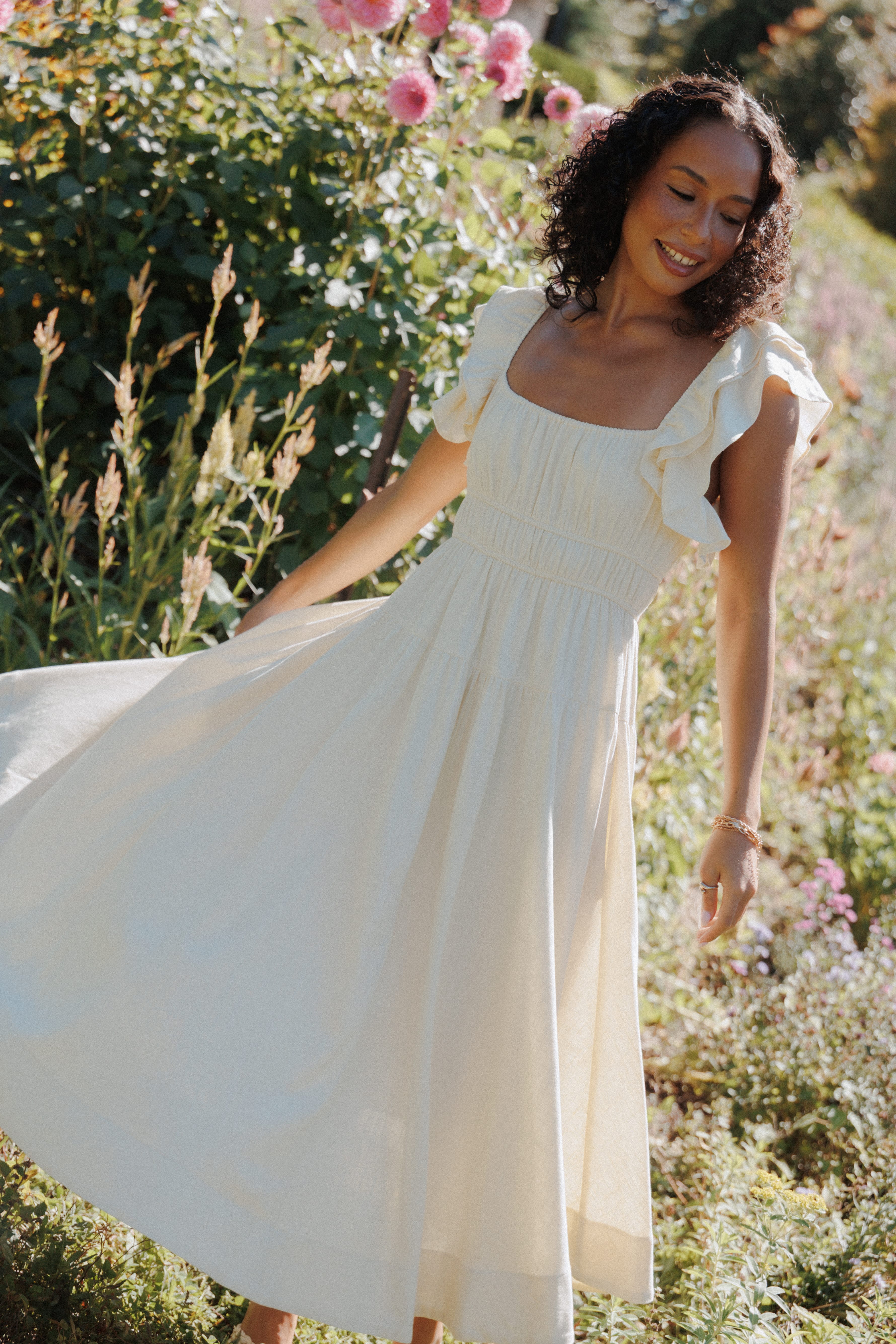 Midi Dress - Butter Yellow