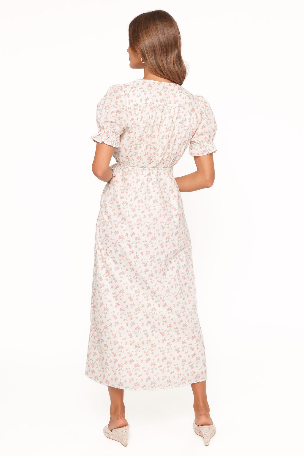 Midi Dress - Peach Floral