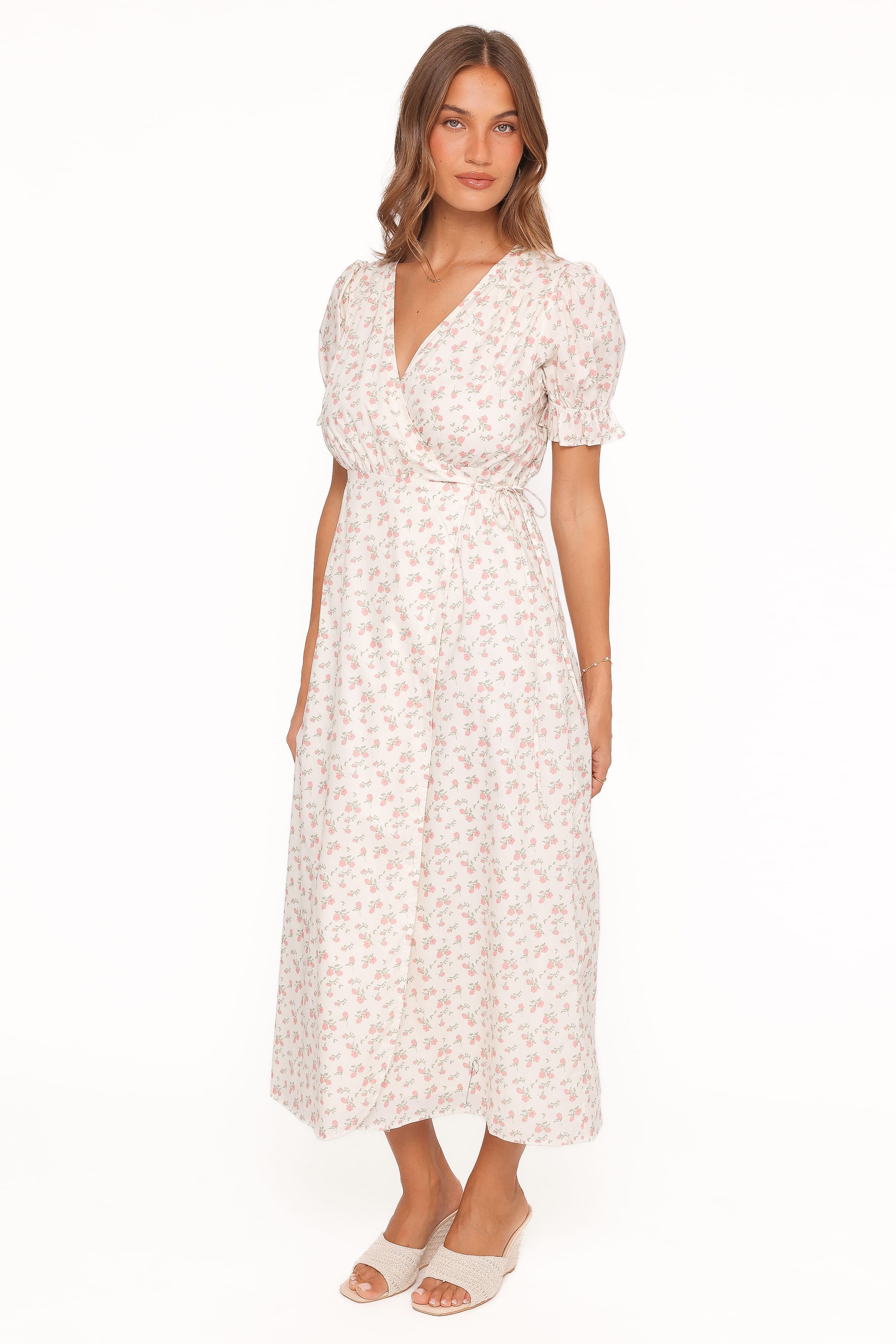 Midi Dress - Peach Floral