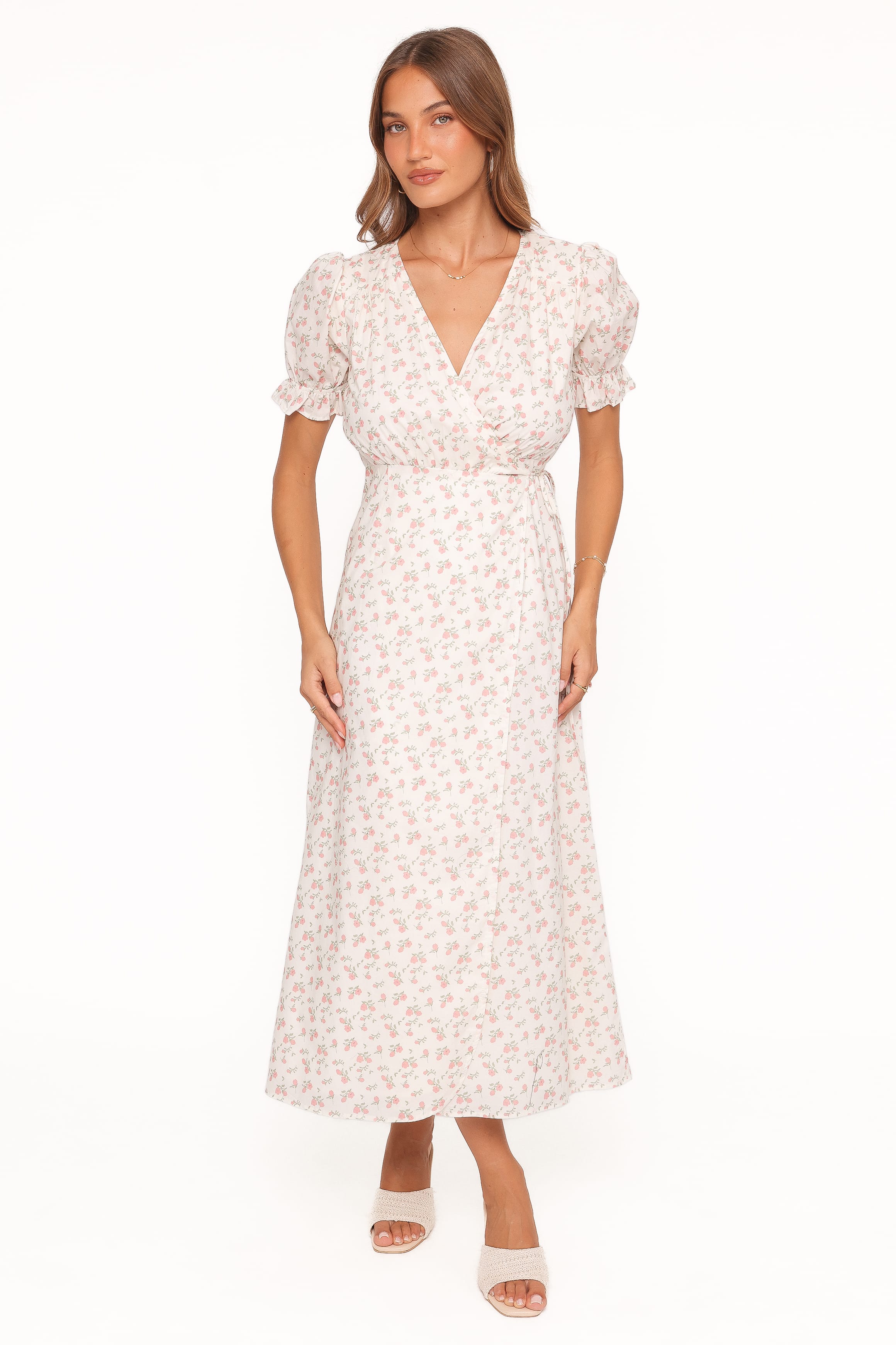 Midi Dress - Peach Floral