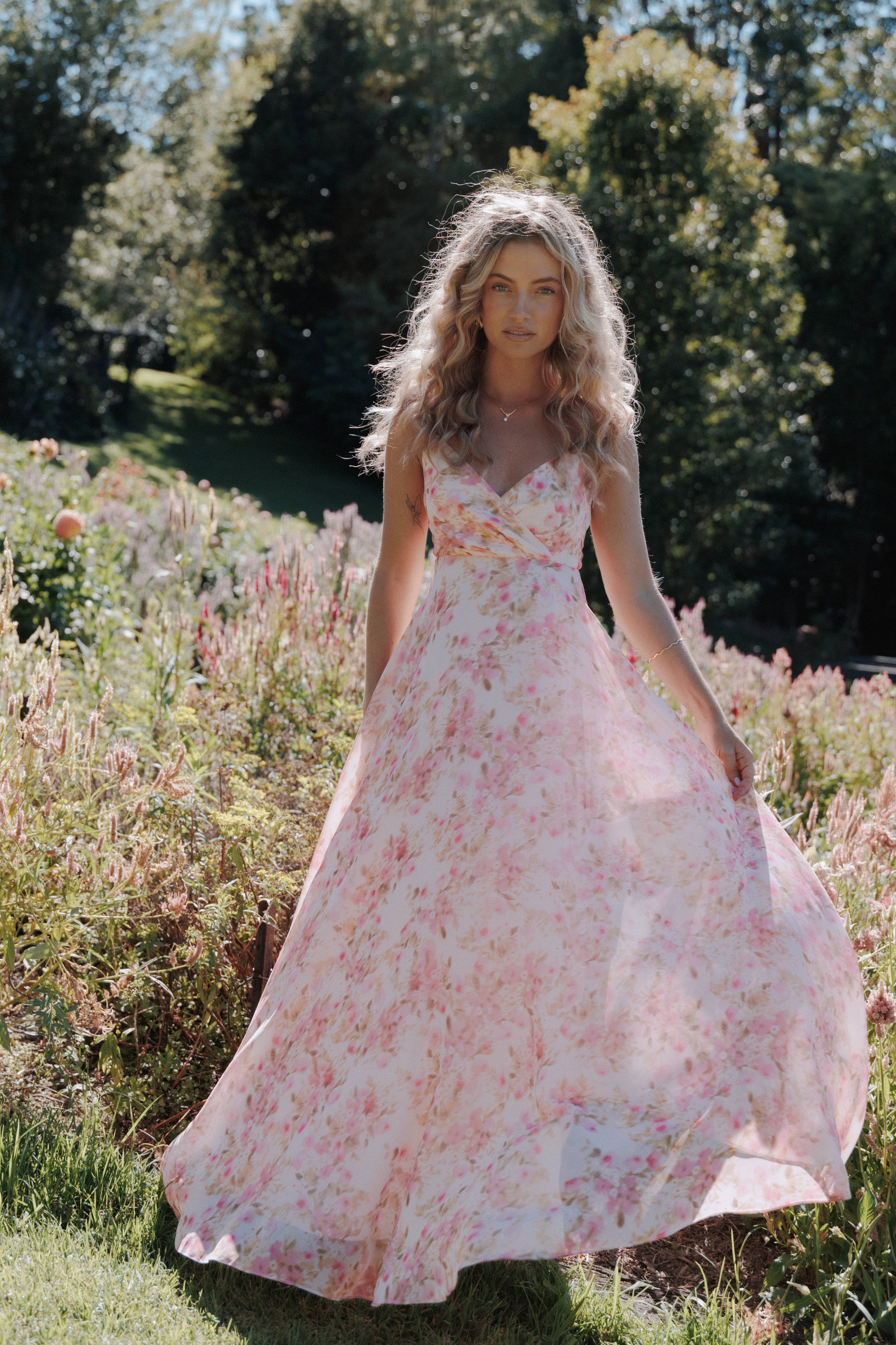 Maxi Dress - Pink Floral