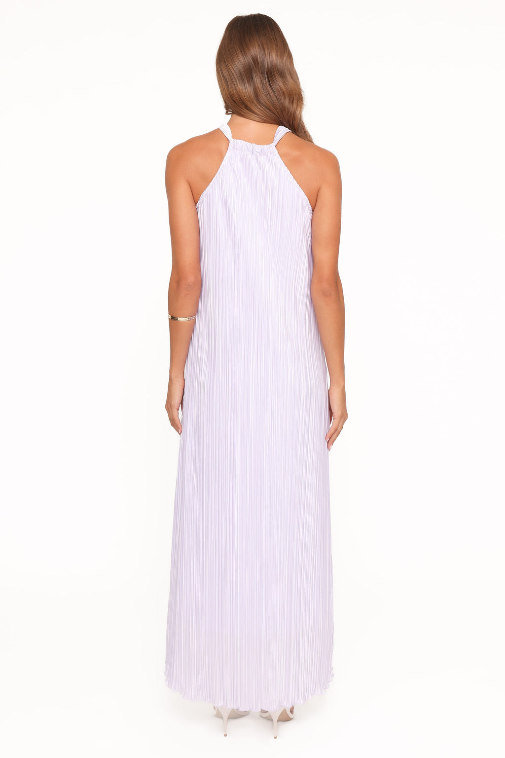 Maxikleid mit Neckholder – Lavendel